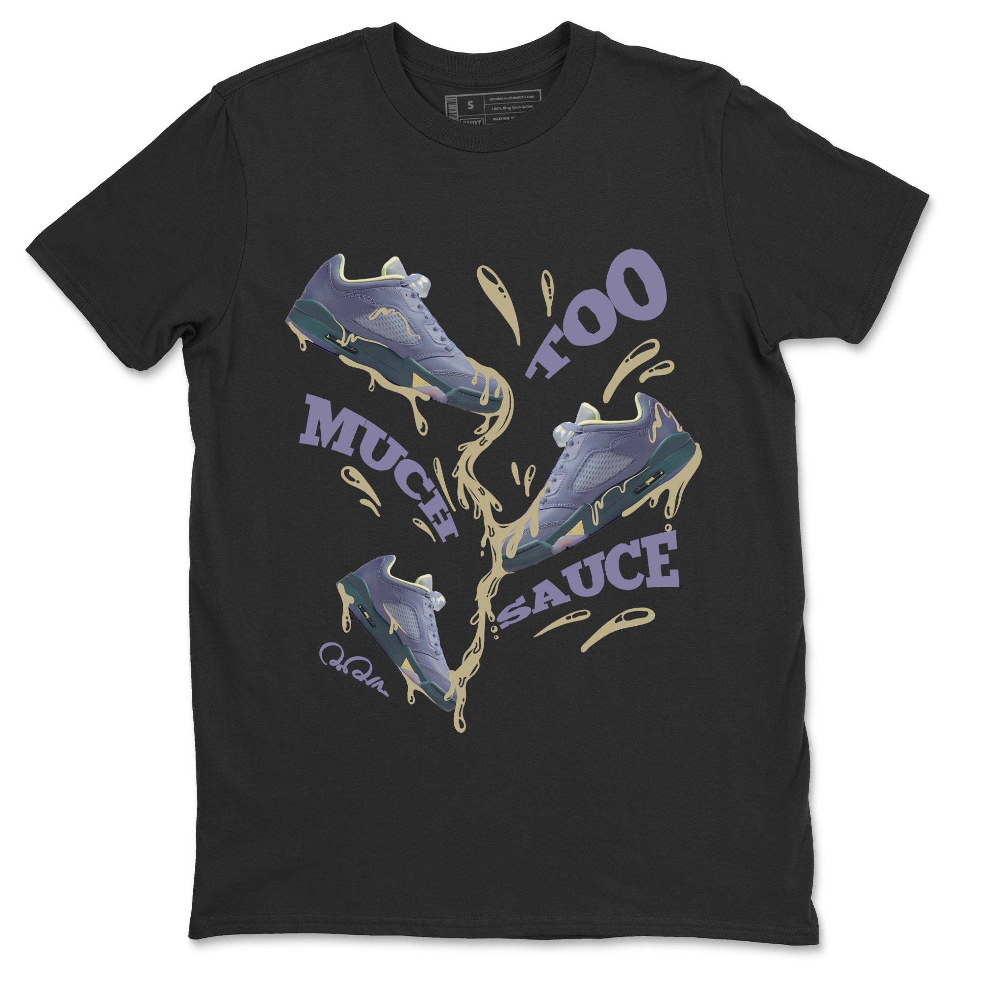 Too Much Sauce Unisex Tops - Air Jordan 5 Indigo Haze