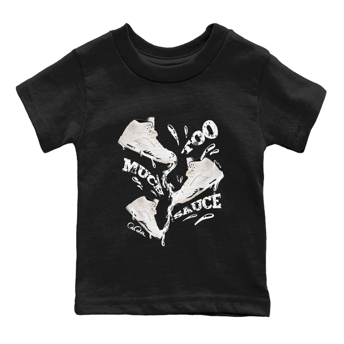 Too Much Sauce snkmatch Tees Kids - Air Jordan 5 Sail