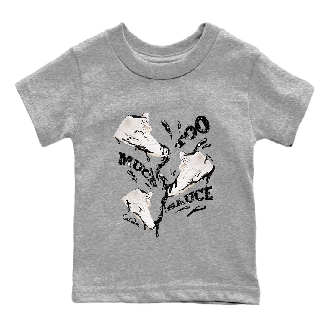 Too Much Sauce snkmatch Tees Kids - Air Jordan 5 Sail