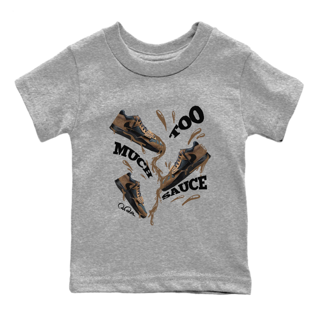 Too Much Sauce snkmatch Tees Kids - Jordan Jumpman Jack Travis Scott Dark Mocha