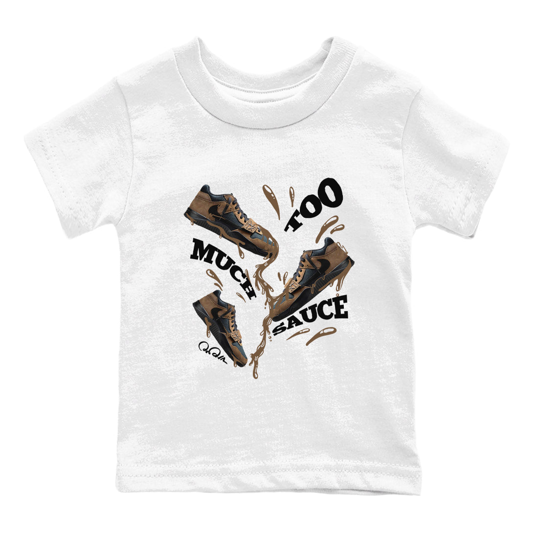 Too Much Sauce snkmatch Tees Kids - Jordan Jumpman Jack Travis Scott Dark Mocha