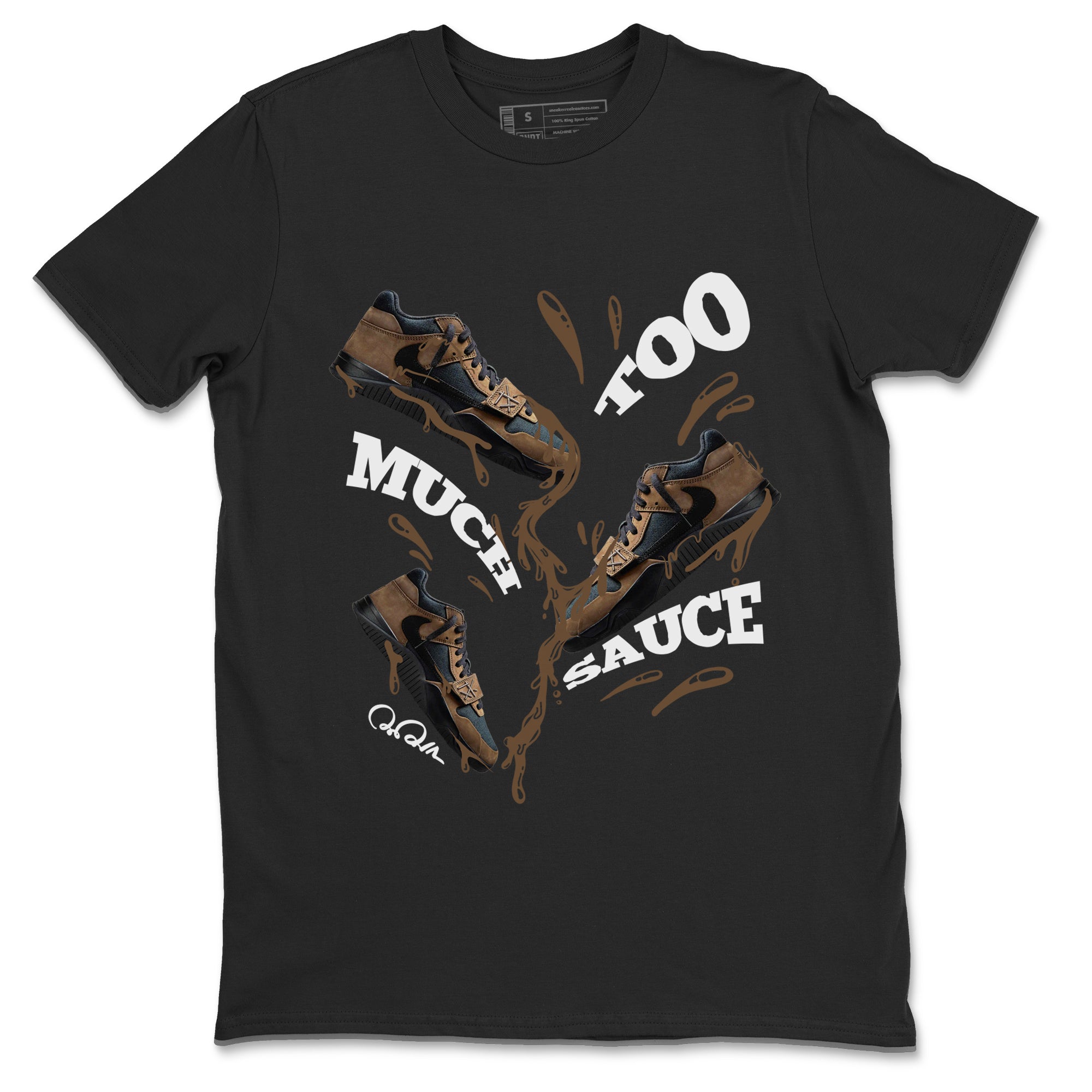 Too Much Sauce snkmatch Tees - Jordan Jumpman Jack Travis Scott Dark Mocha