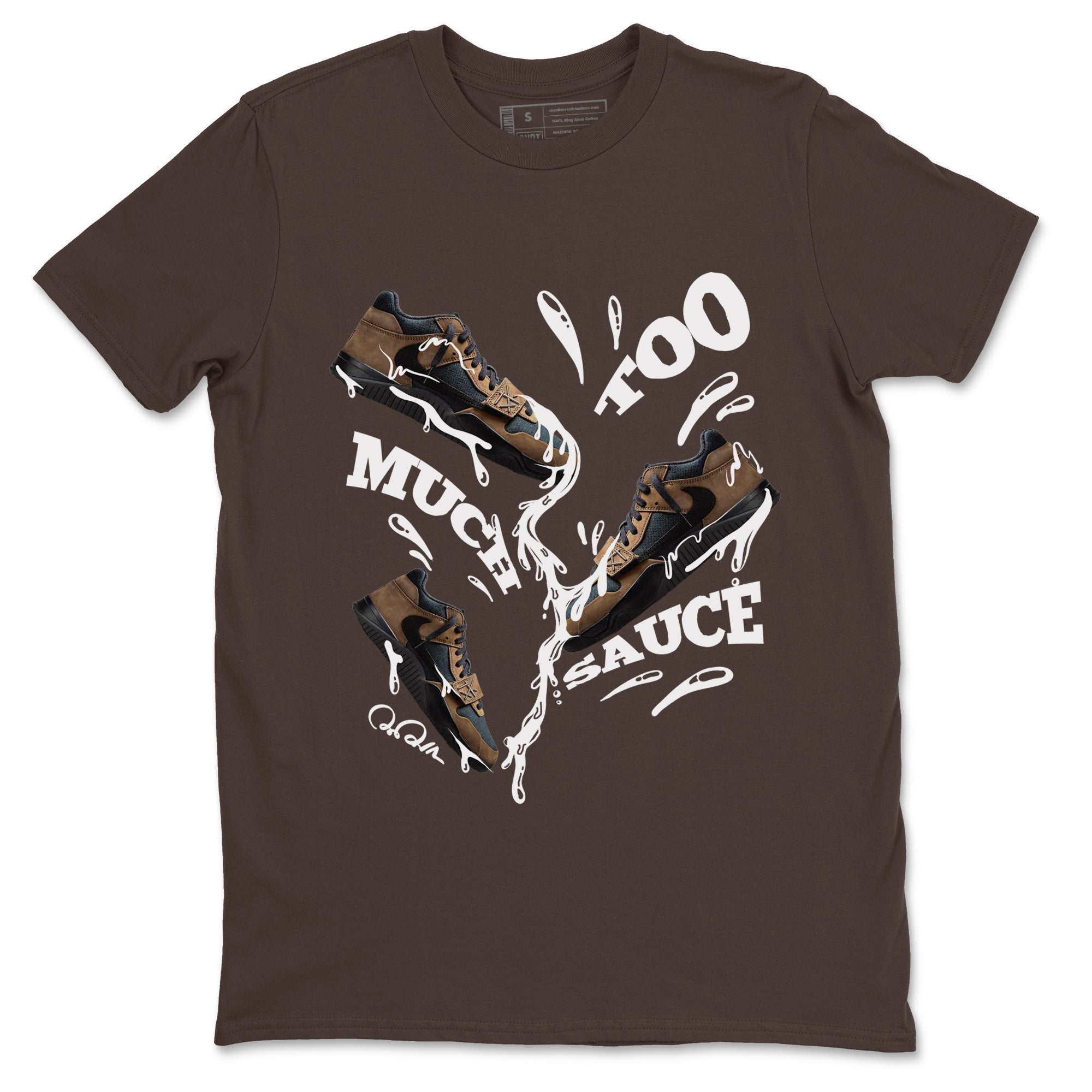 Too Much Sauce snkmatch Tees - Jordan Jumpman Jack Travis Scott Dark Mocha