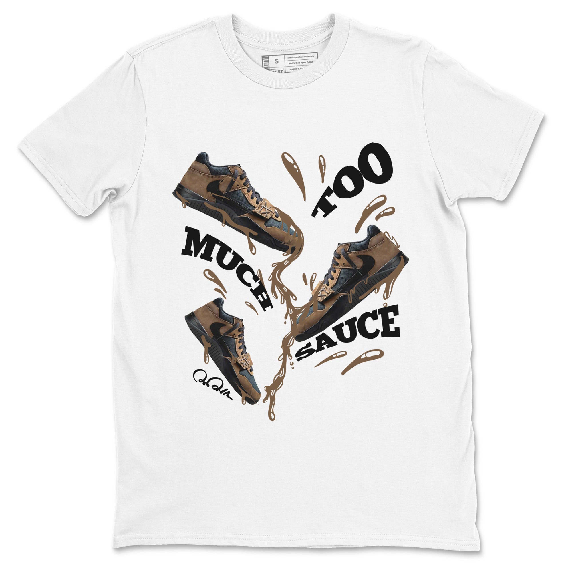 Too Much Sauce snkmatch Tees - Jordan Jumpman Jack Travis Scott Dark Mocha