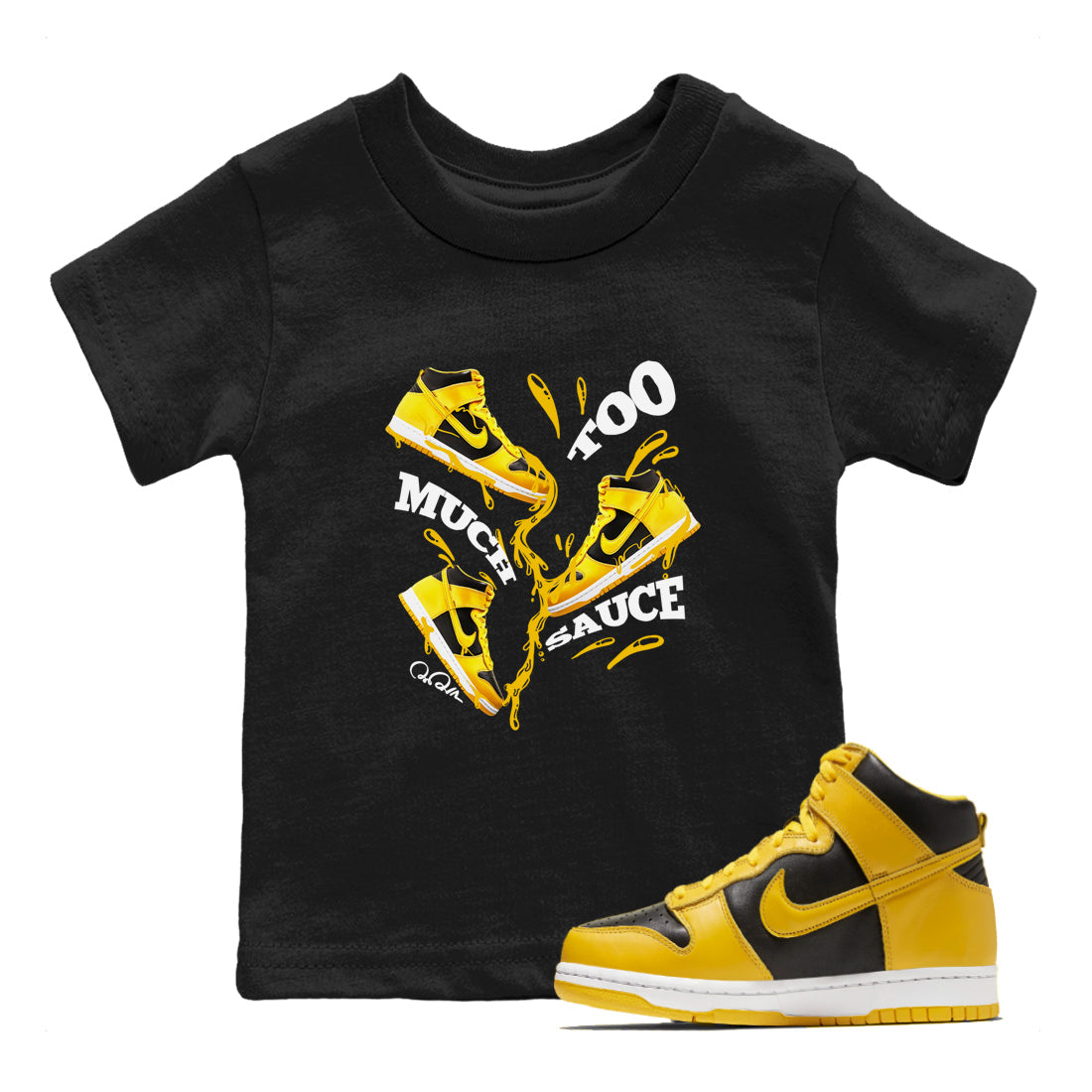 Too Much Sauce snkmatch Tees Kids - Dunk High Pollen