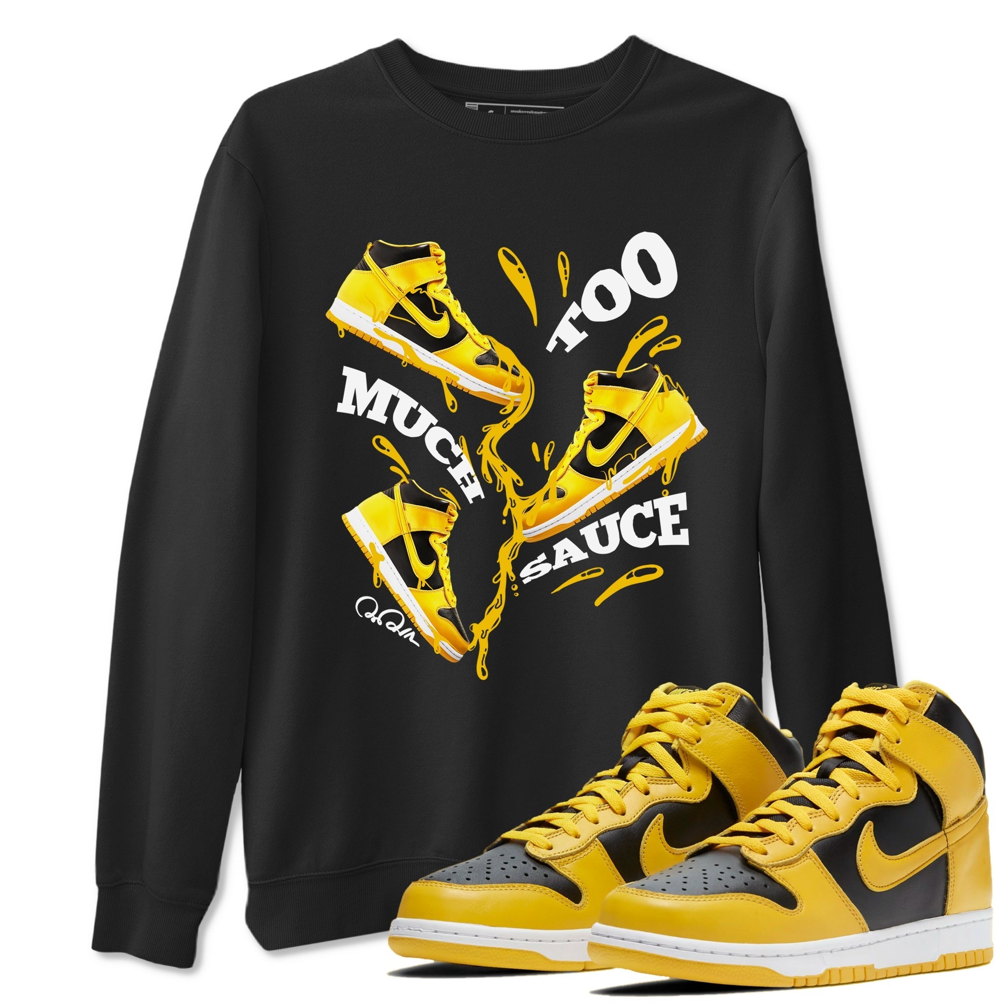 Too Much Sauce snkmatch Tees - Dunk High Pollen