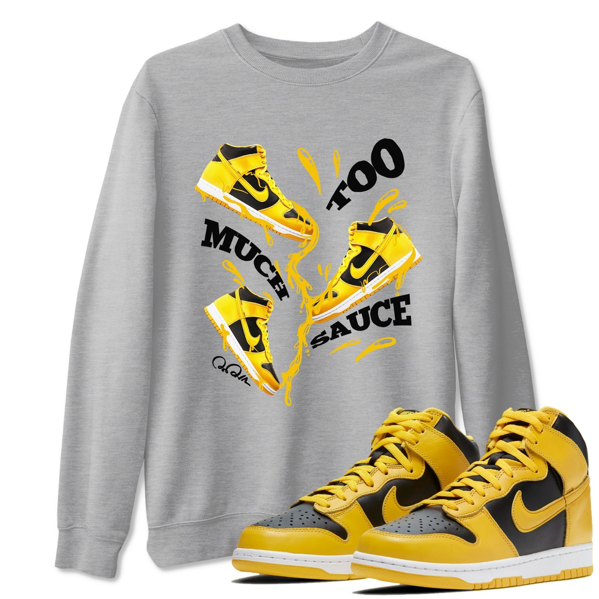 Too Much Sauce snkmatch Tees - Dunk High Pollen