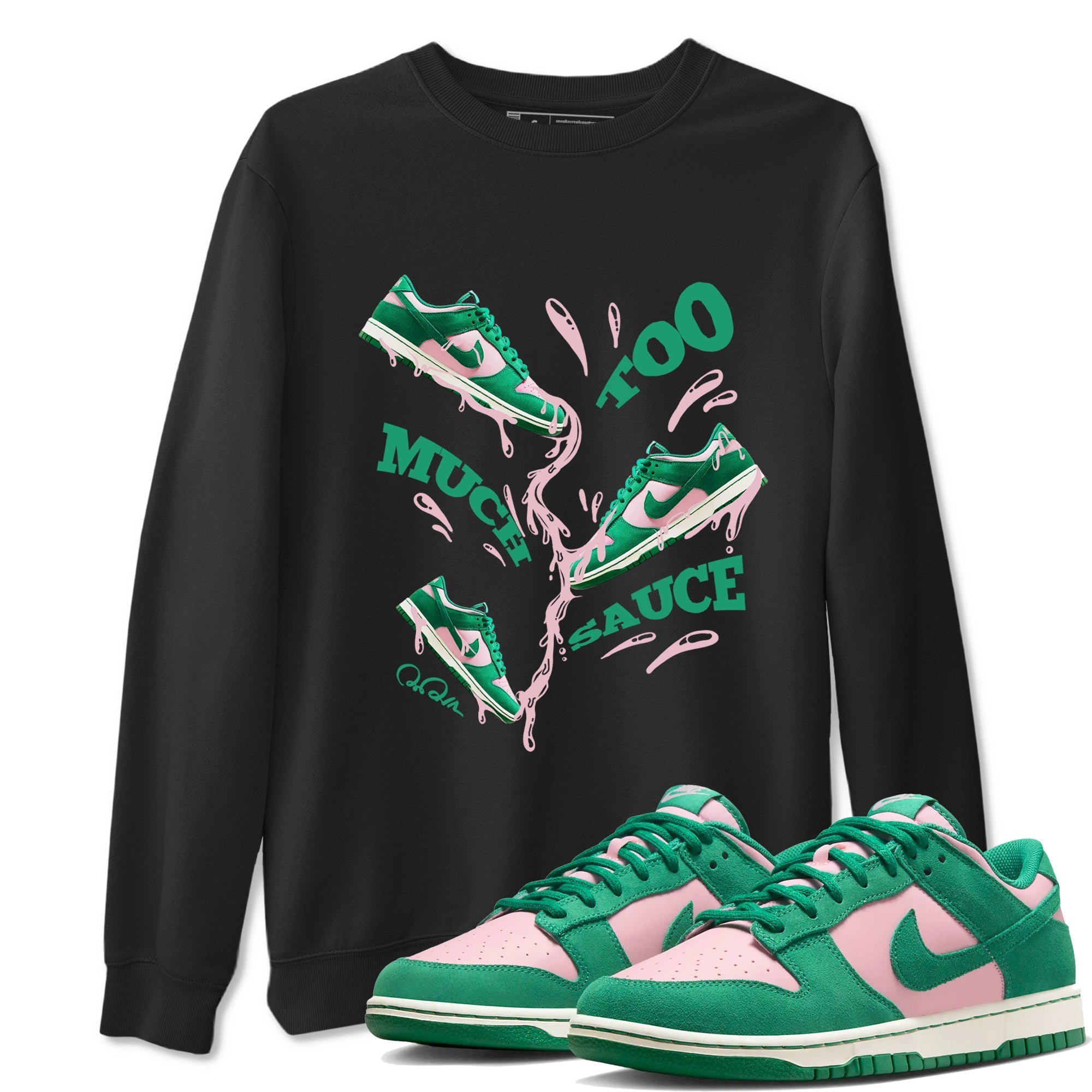 Too Much Sauce snkmatch Tees - Dunk Medium Soft Pink Malachite