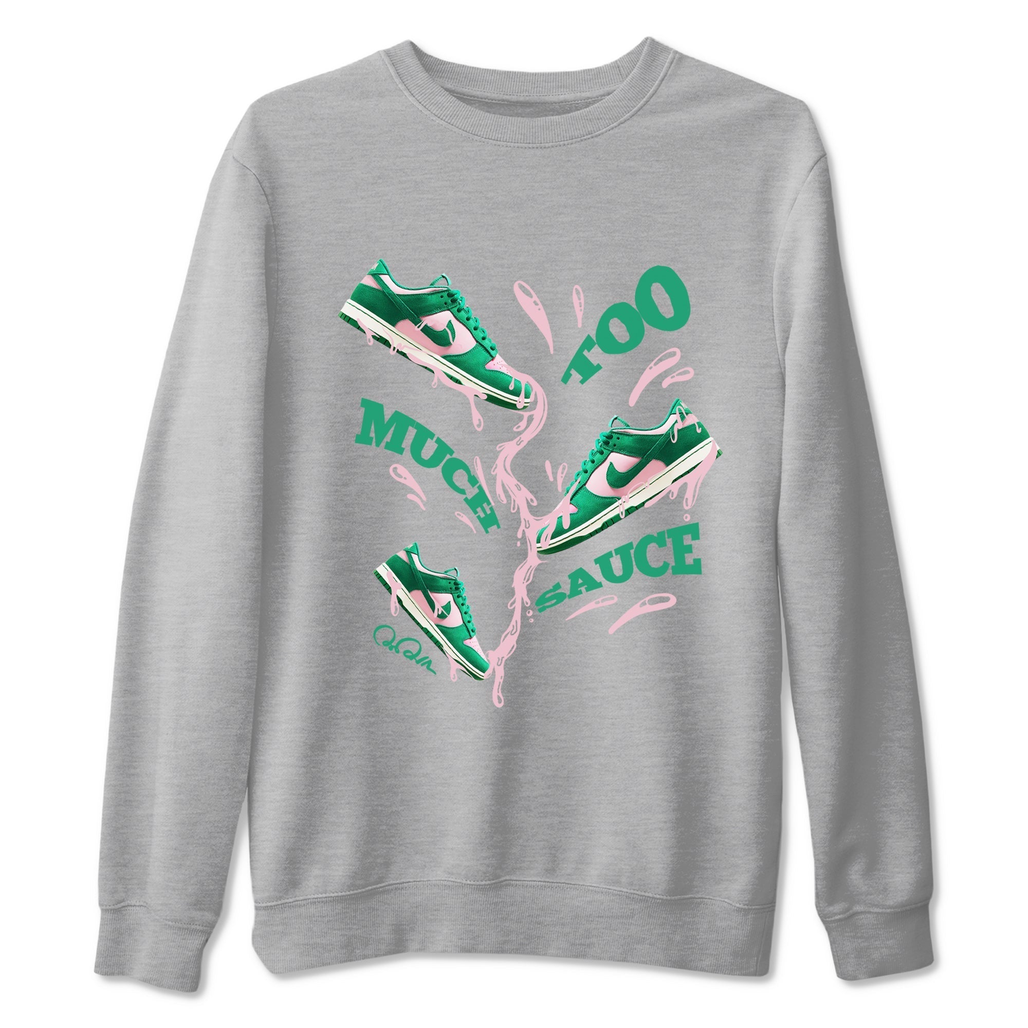 Too Much Sauce snkmatch Tees - Dunk Medium Soft Pink Malachite