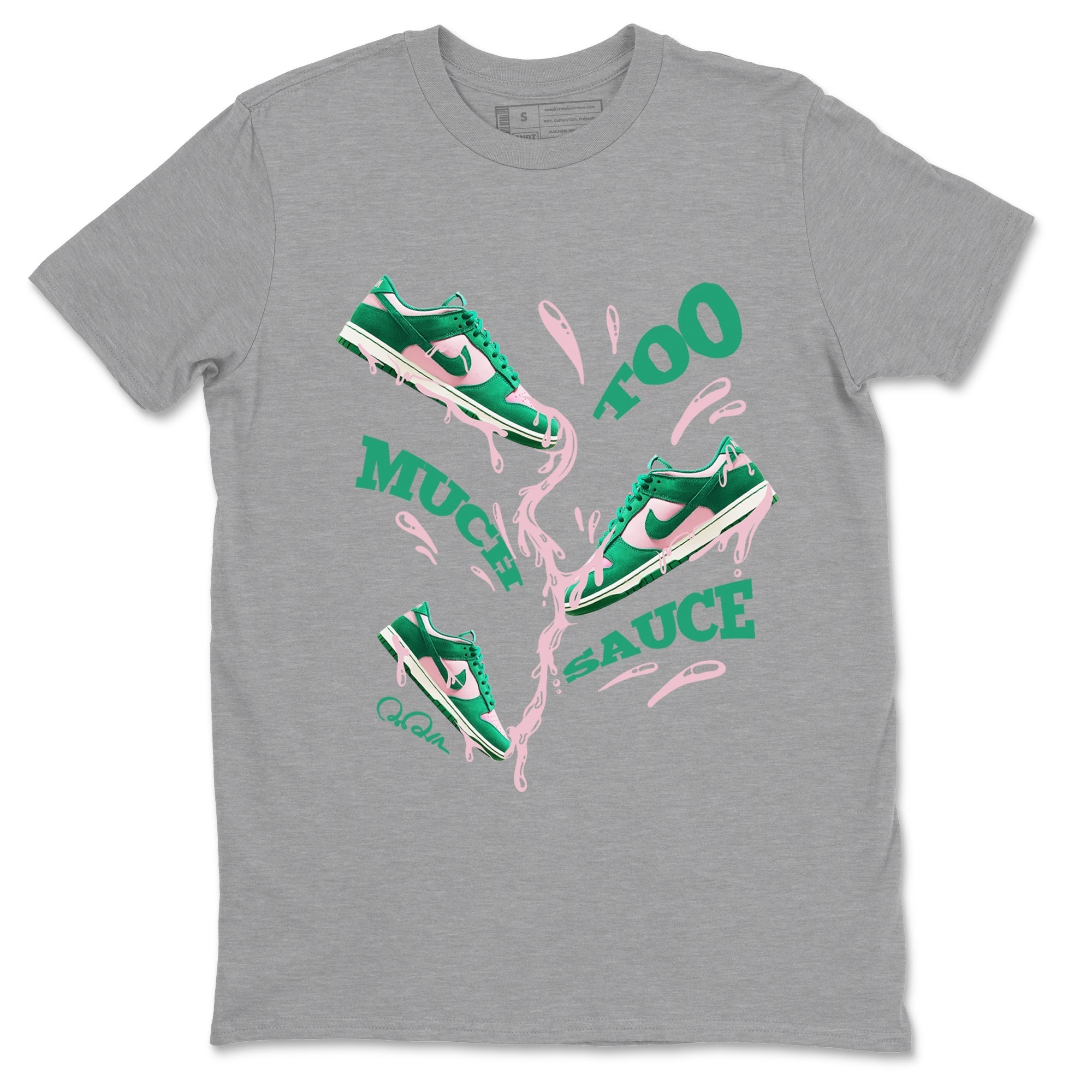 Too Much Sauce snkmatch Tees - Dunk Medium Soft Pink Malachite
