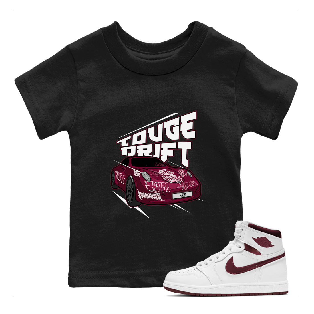Touge Drift snkmatch Tee Kids - Air Jordan 1 Metallic Burgundy
