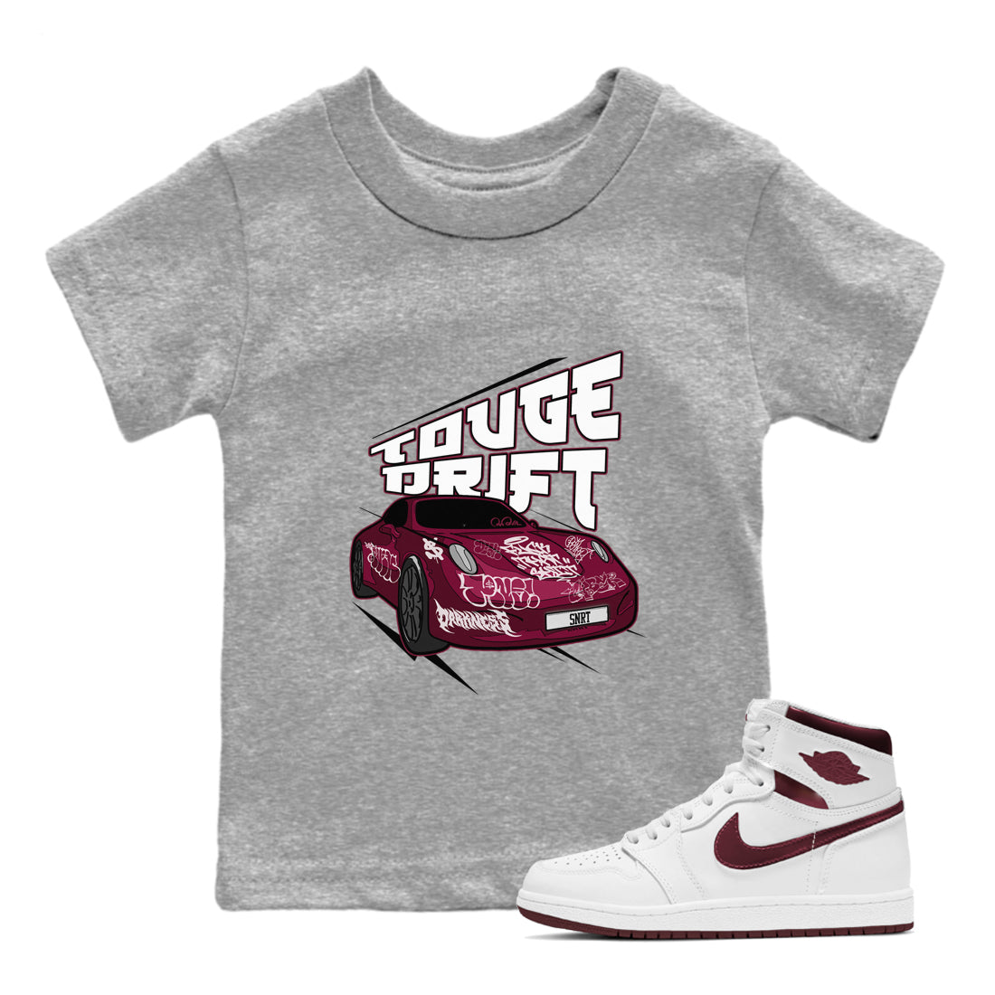 Touge Drift snkmatch Tee Kids - Air Jordan 1 Metallic Burgundy