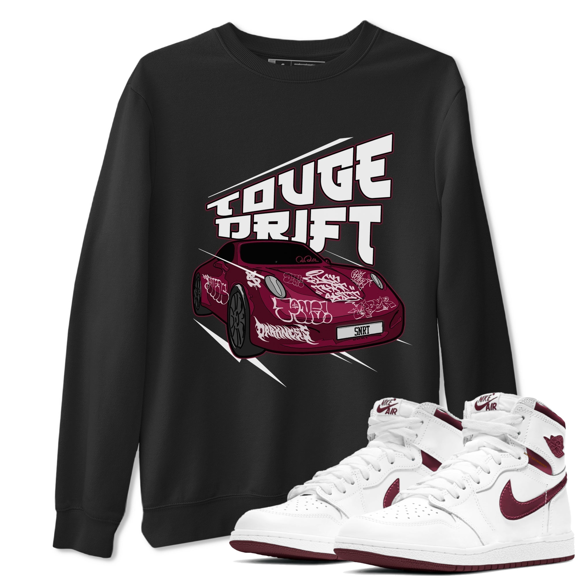 Touge Drift snkmatch Tee - Air Jordan 1 Metallic Burgundy
