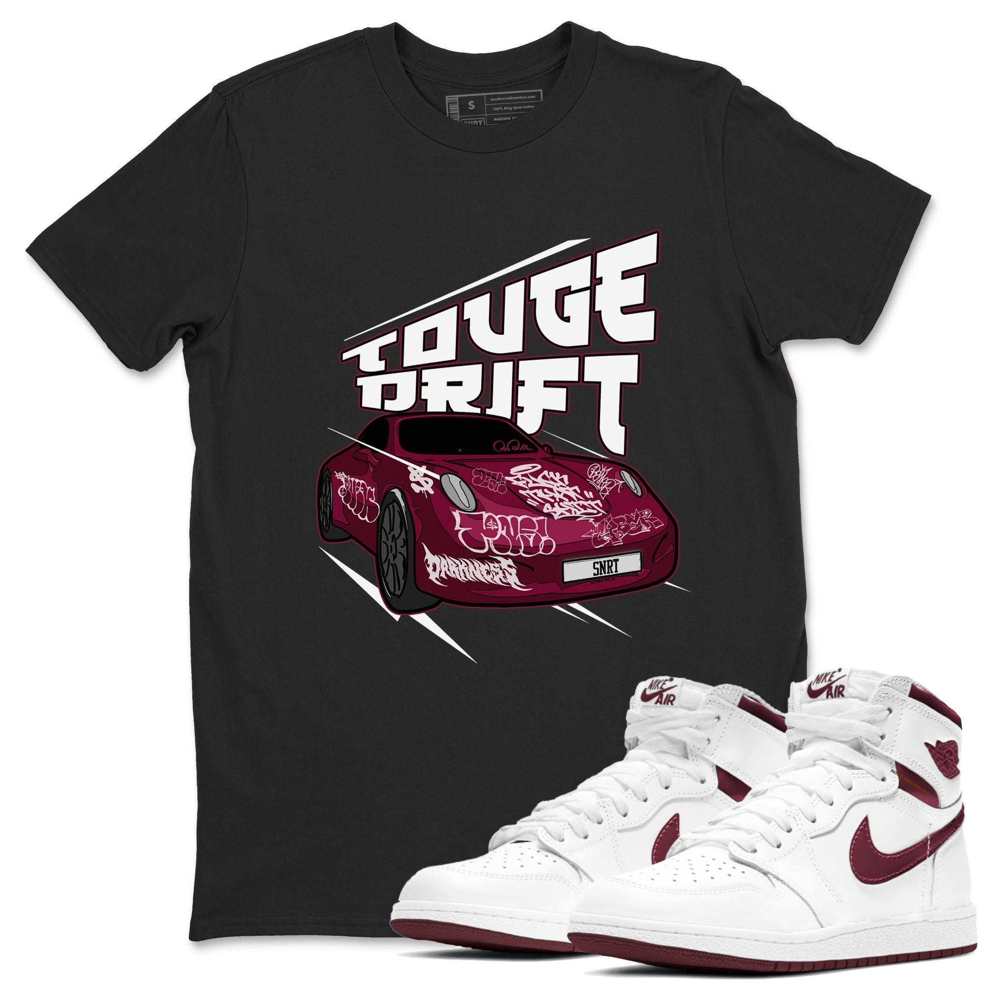 Touge Drift snkmatch Tee - Air Jordan 1 Metallic Burgundy