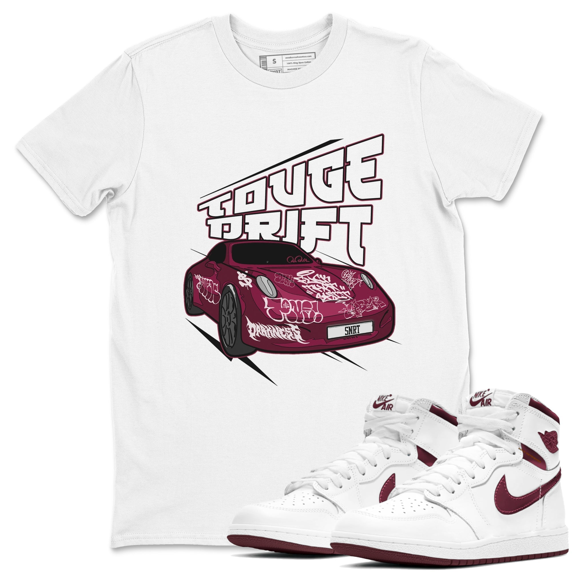 Touge Drift snkmatch Tee - Air Jordan 1 Metallic Burgundy
