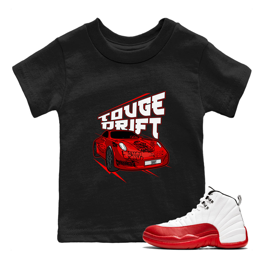 Touge Drift snkmatch Tee Kids - Air Jordan 12 Cherry
