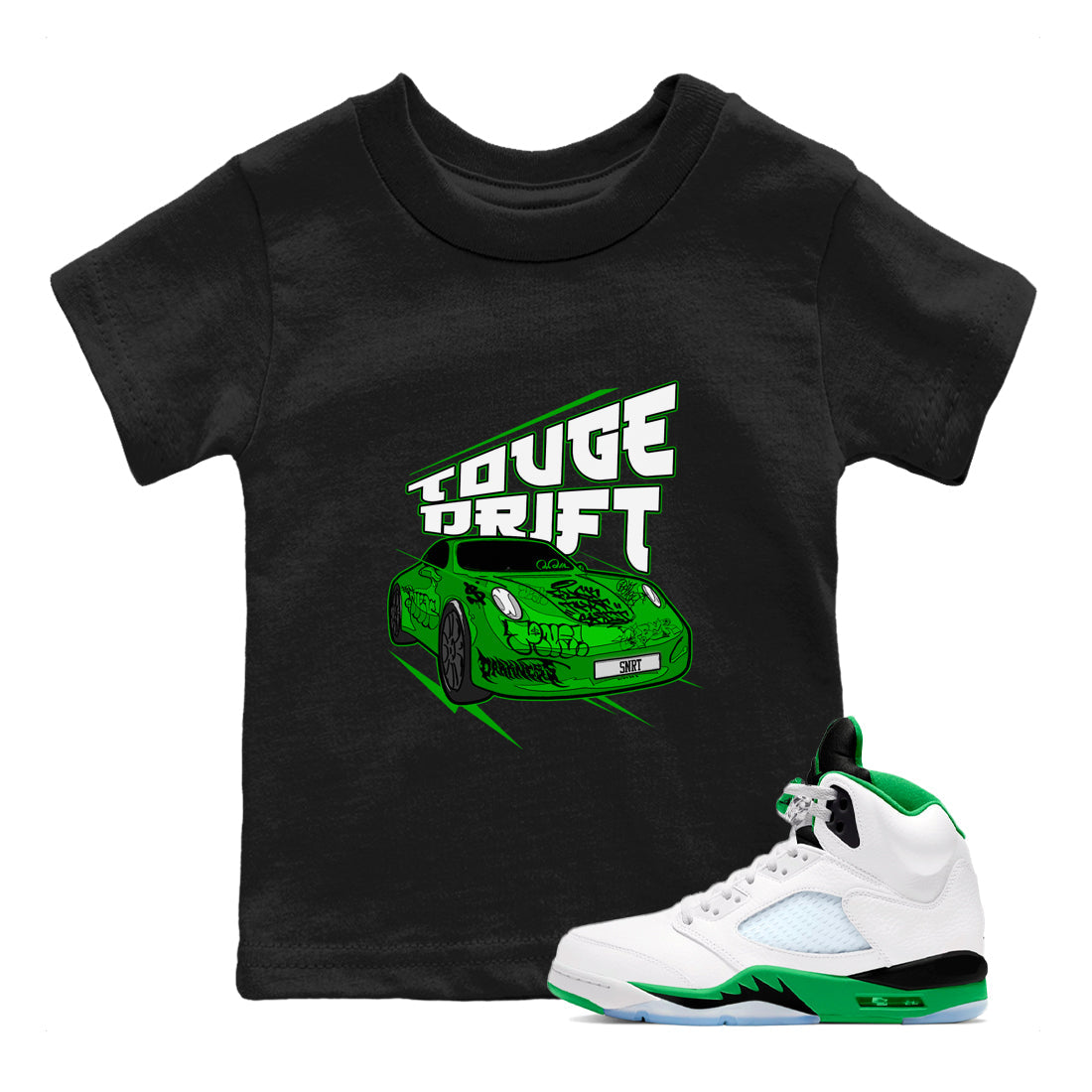 Touge Drift snkmatch Tee Kids - Air Jordan 5 Lucky Green