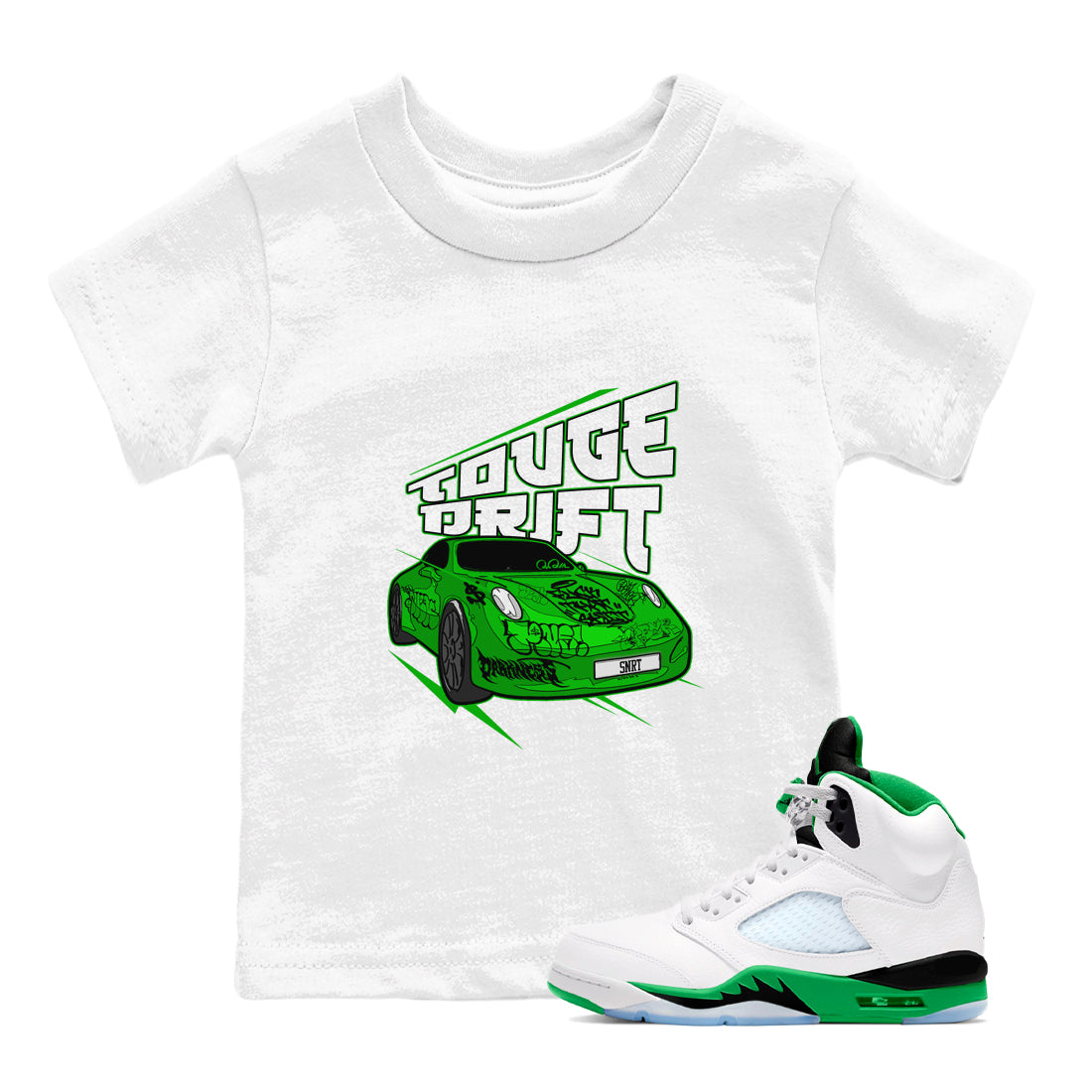 Touge Drift snkmatch Tee Kids - Air Jordan 5 Lucky Green