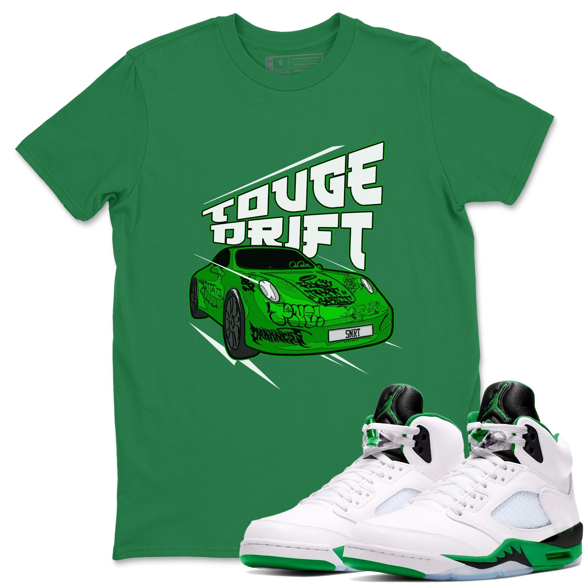 Touge Drift snkmatch Tee - Air Jordan 5 Lucky Green