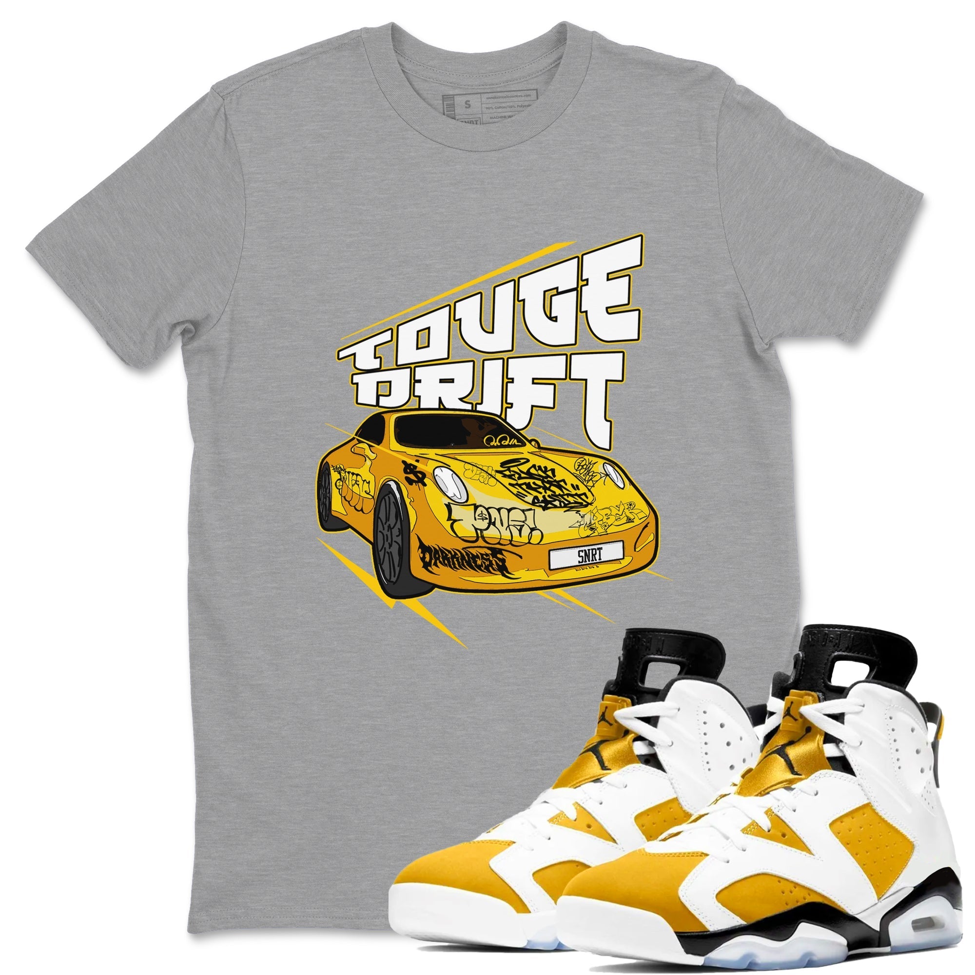 Touge Drift snkmatch Tee - Air Jordan 6 Yellow Ochre