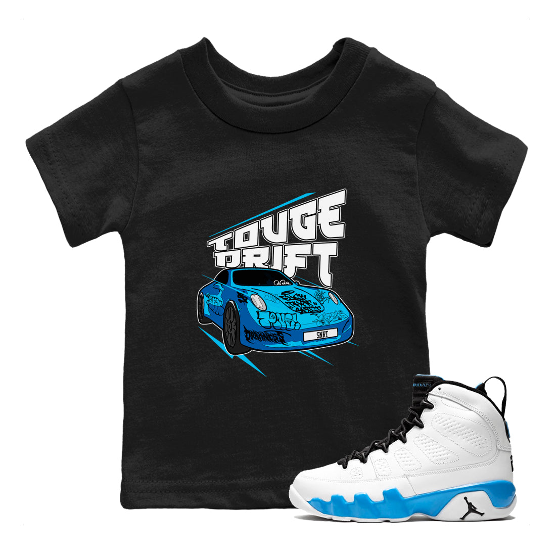Touge Drift snkmatch Tees Kids - Air Jordan 9 Powder Blue
