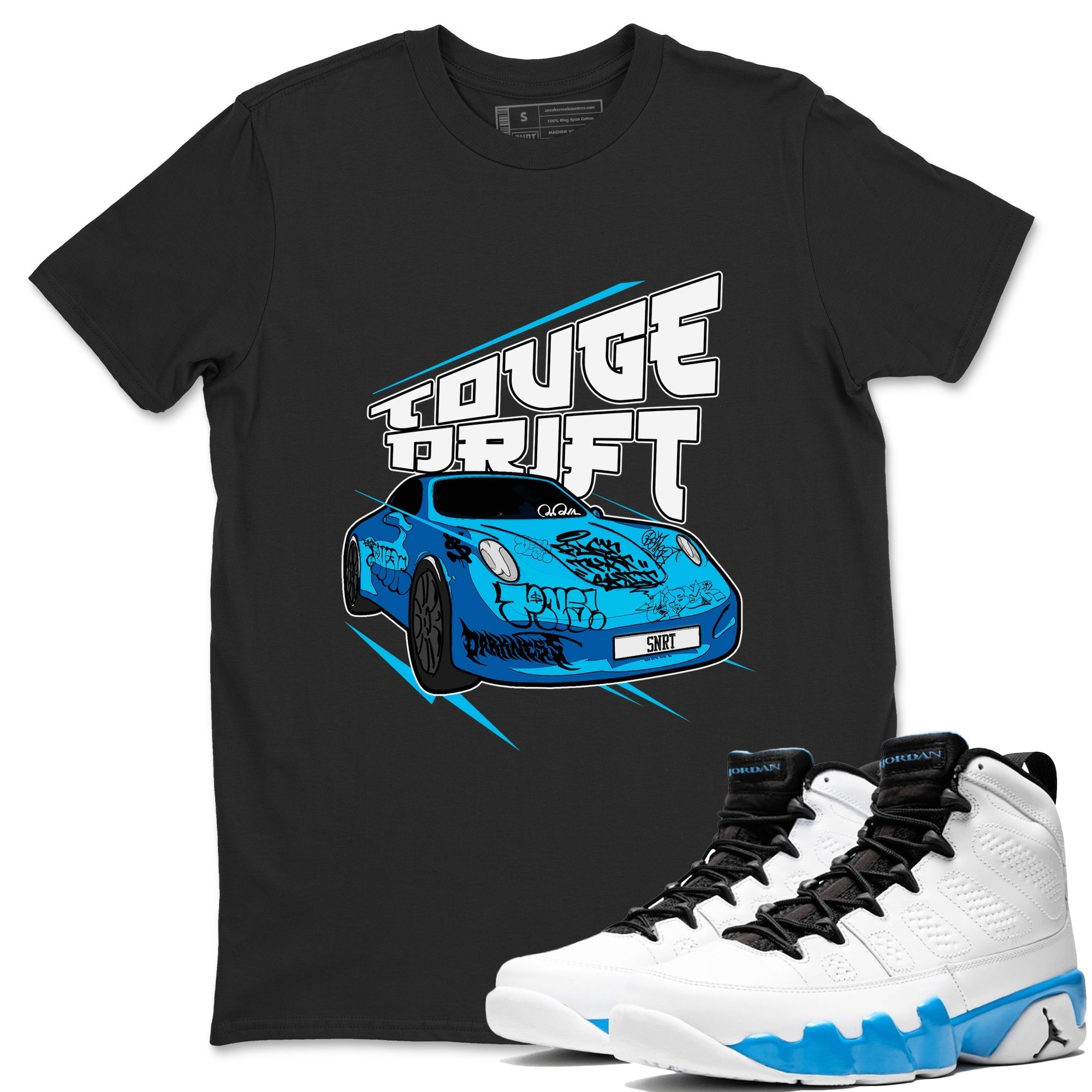 Touge Drift snkmatch Tees - Air Jordan 9 Powder Blue