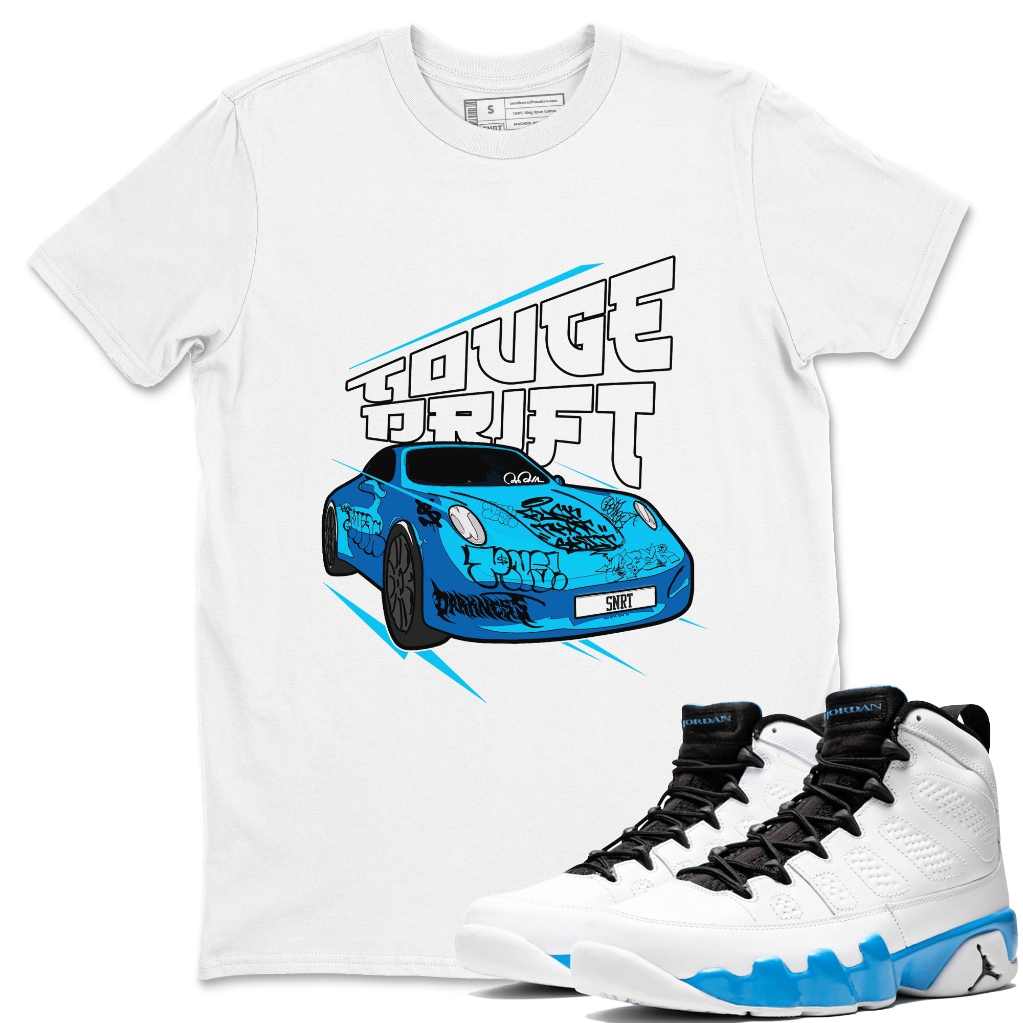 Touge Drift snkmatch Tees - Air Jordan 9 Powder Blue
