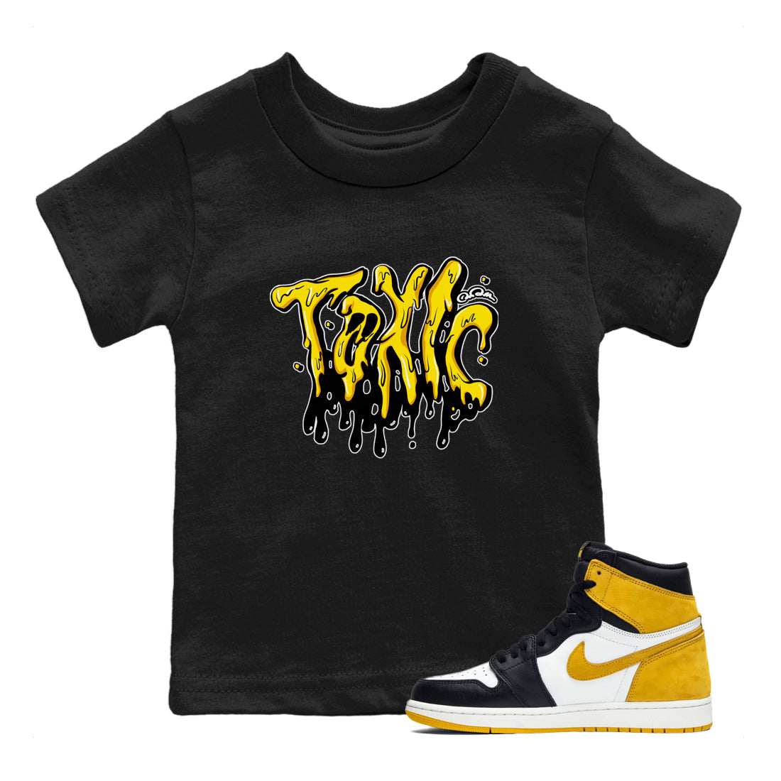 Toxic snkmatch Tees Kids - Air Jordan 1 Yellow Ochre