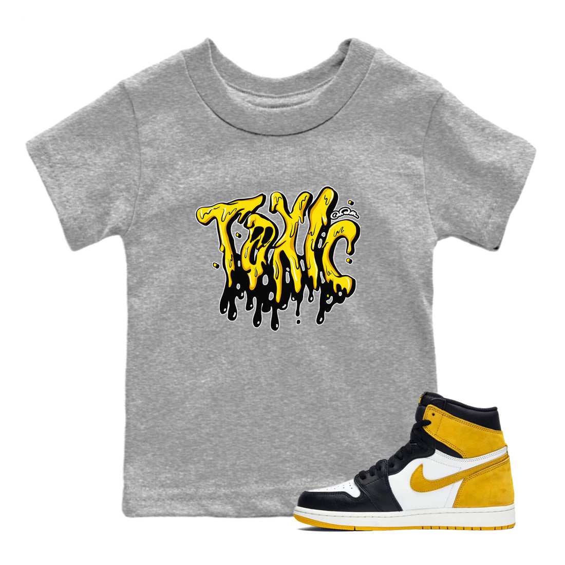 Toxic snkmatch Tees Kids - Air Jordan 1 Yellow Ochre