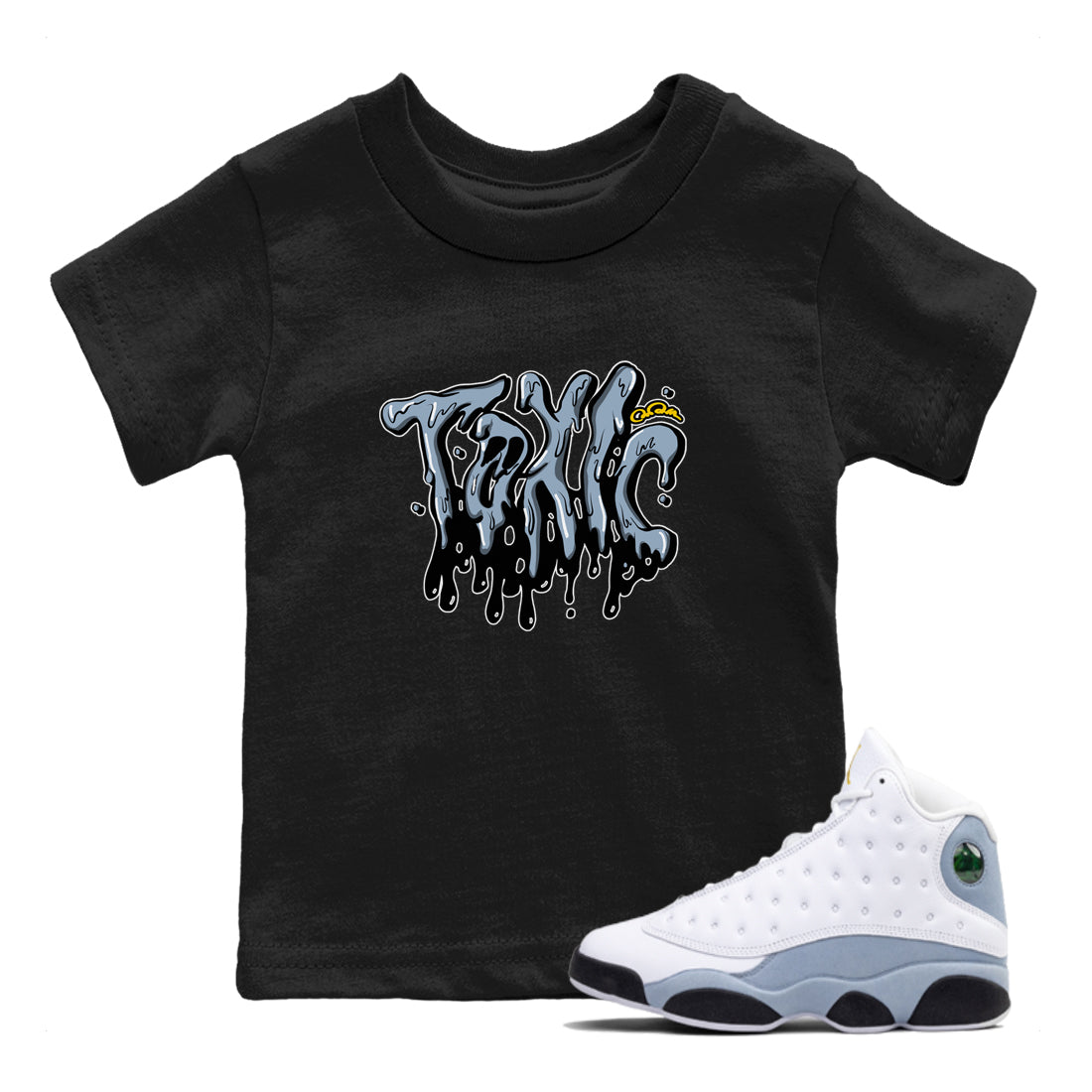 Toxic snkmatch Tees Kids - Air Jordan 13 Blue Grey