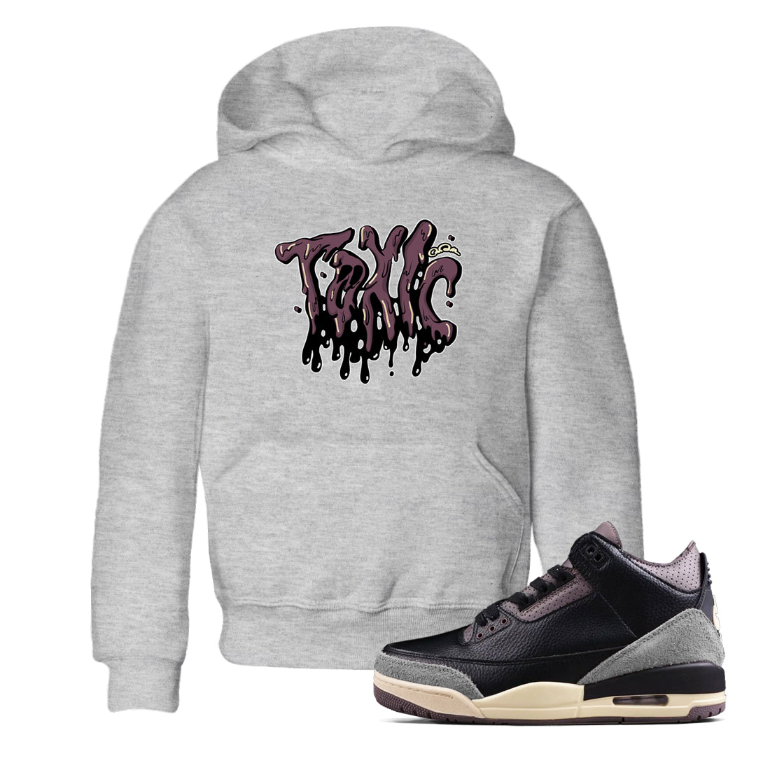 Toxic snkmatch Tees Kids - Air Jordan 3 A Ma Maniere x Black