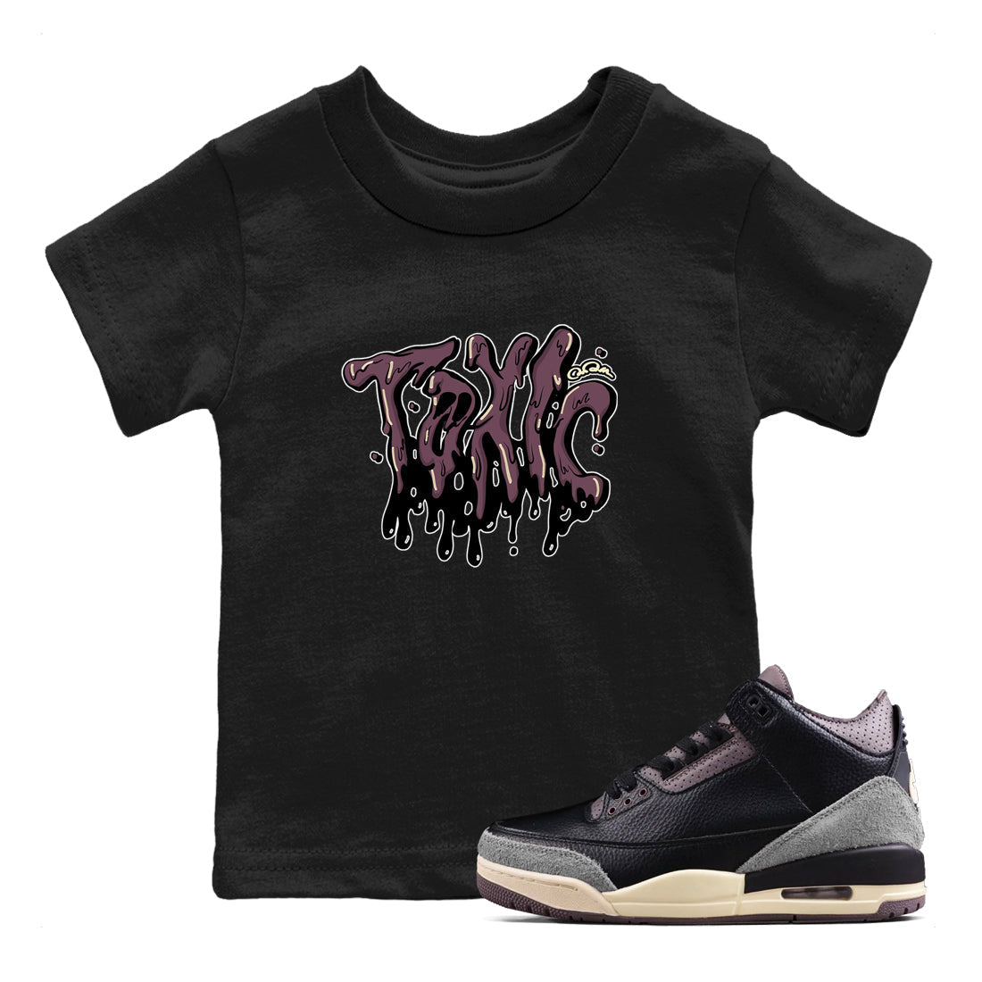 Toxic snkmatch Tees Kids - Air Jordan 3 A Ma Maniere x Black