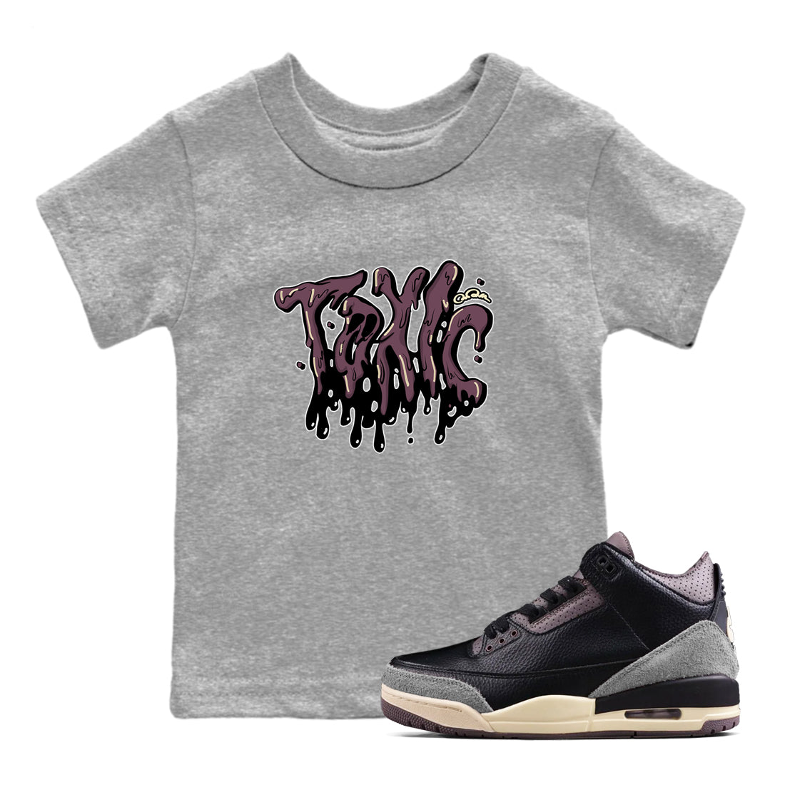Toxic snkmatch Tees Kids - Air Jordan 3 A Ma Maniere x Black