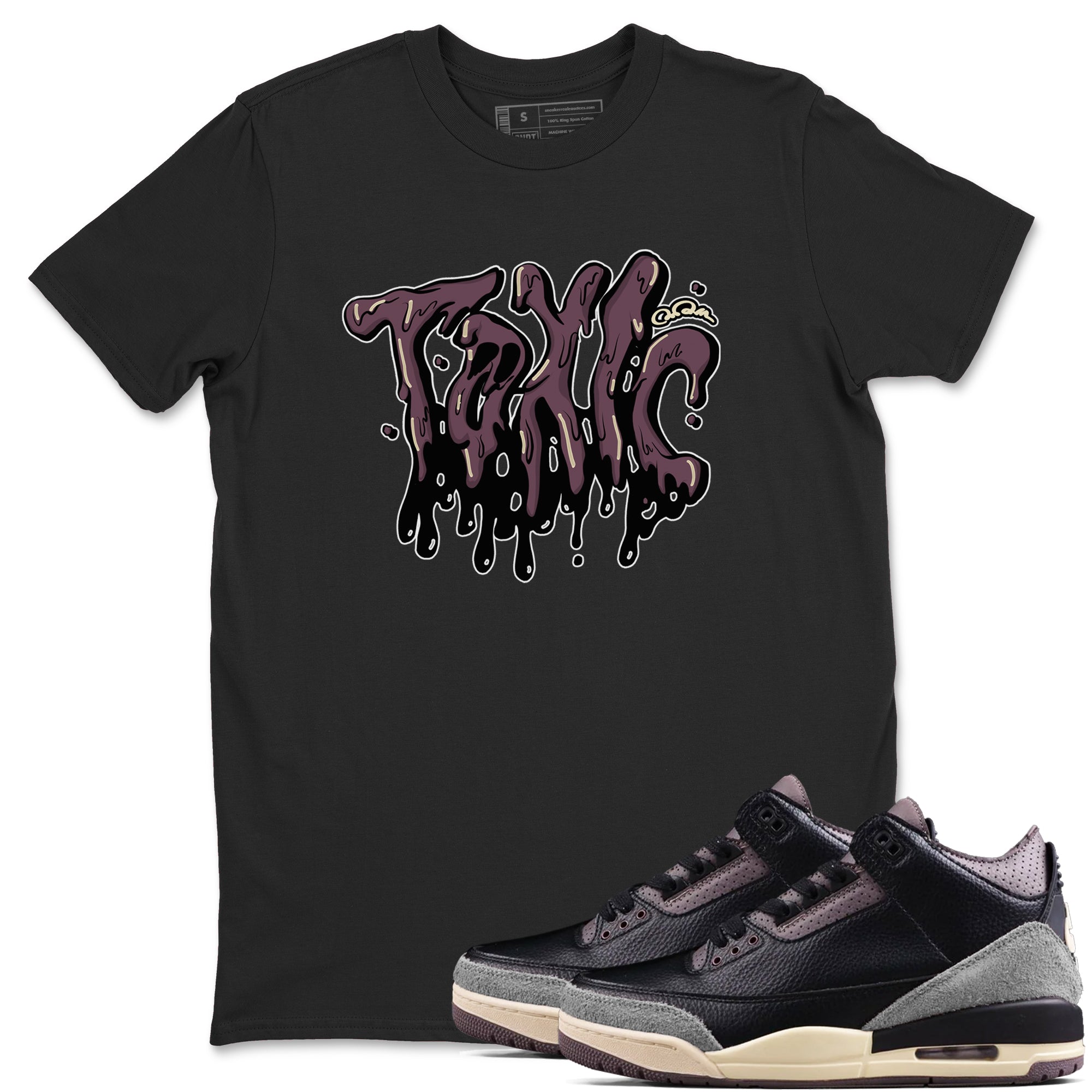 Toxic snkmatch Tees - Air Jordan 3 A Ma Maniere x Black
