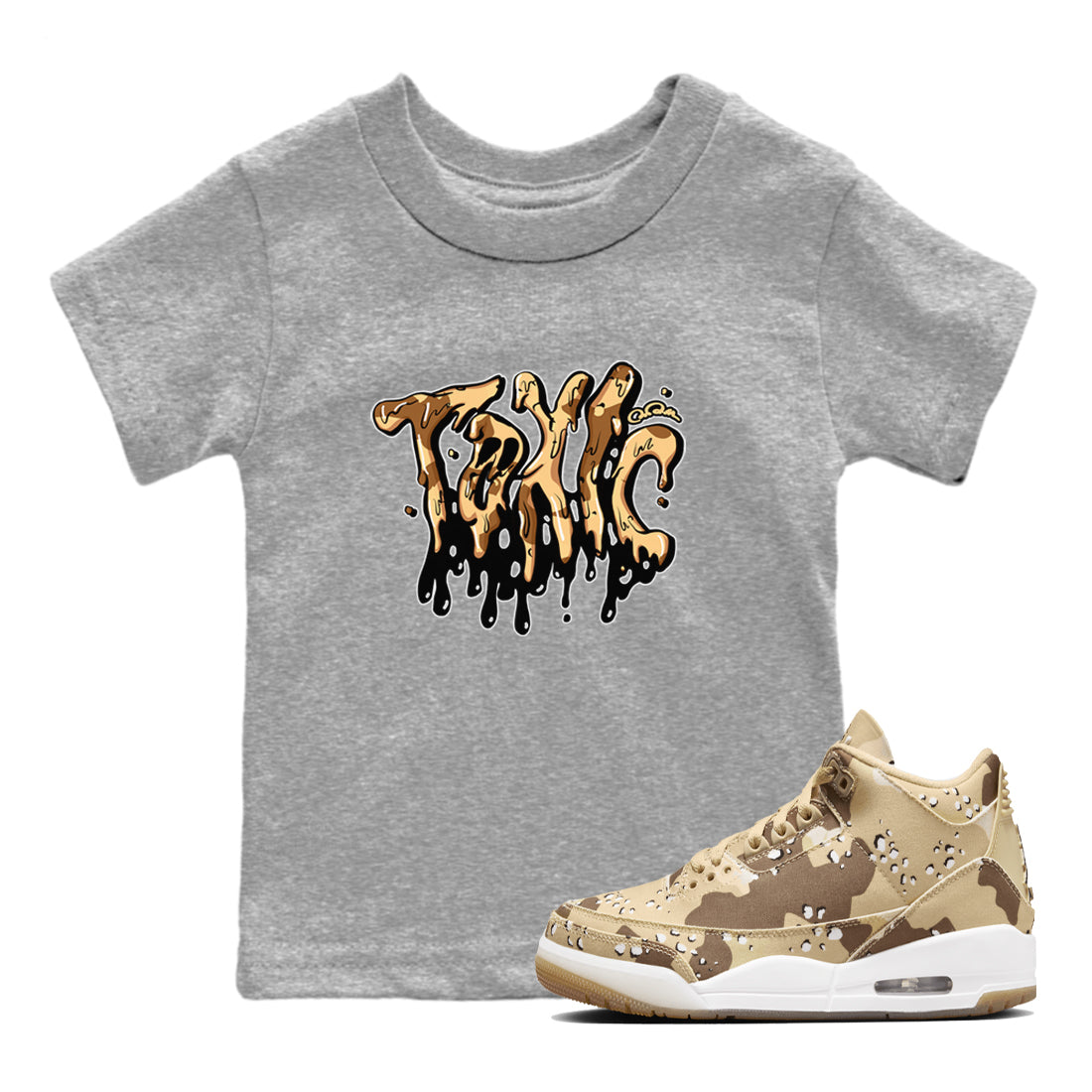 Toxic snkmatch Tees Kids - Air Jordan 3 Desert Camo
