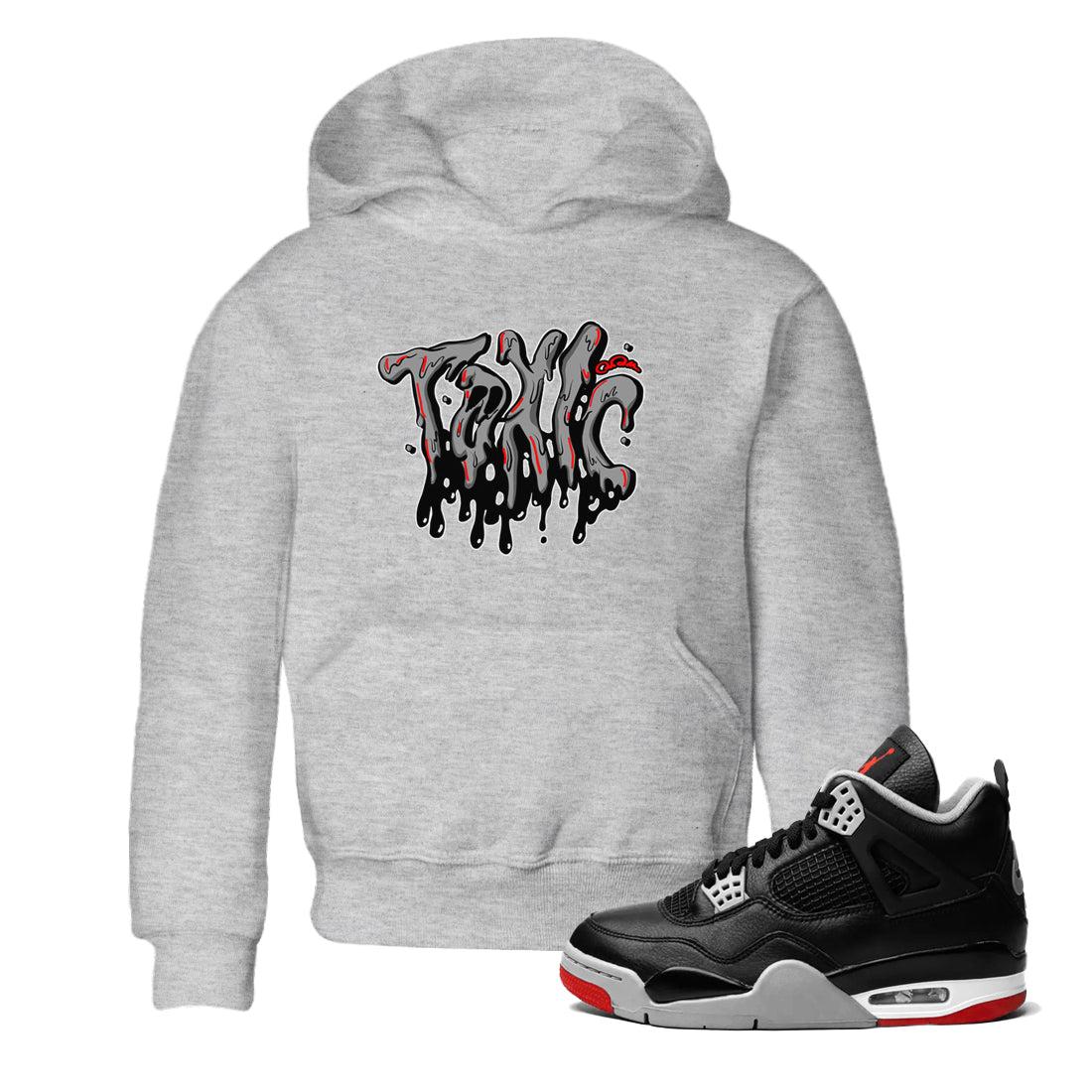 Toxic snkmatch Tees Kids - Air Jordan 4 Bred Reimagined