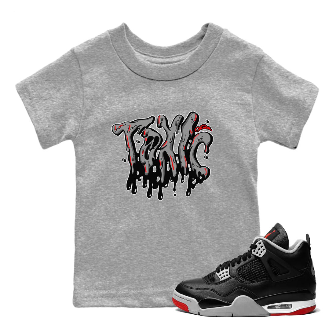 Toxic snkmatch Tees Kids - Air Jordan 4 Bred Reimagined