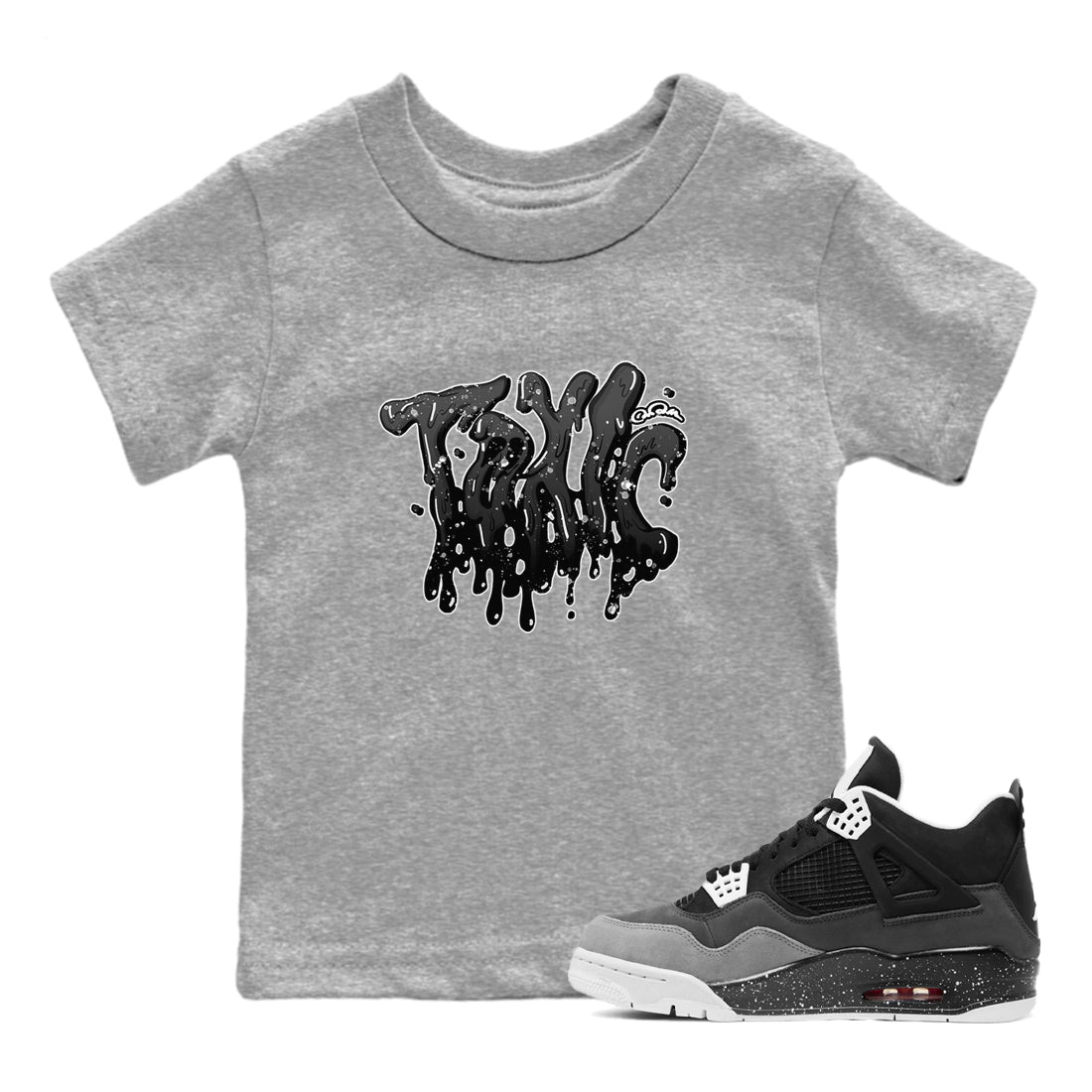 Toxic snkmatch Tees Kids - Air Jordan 4 Fear