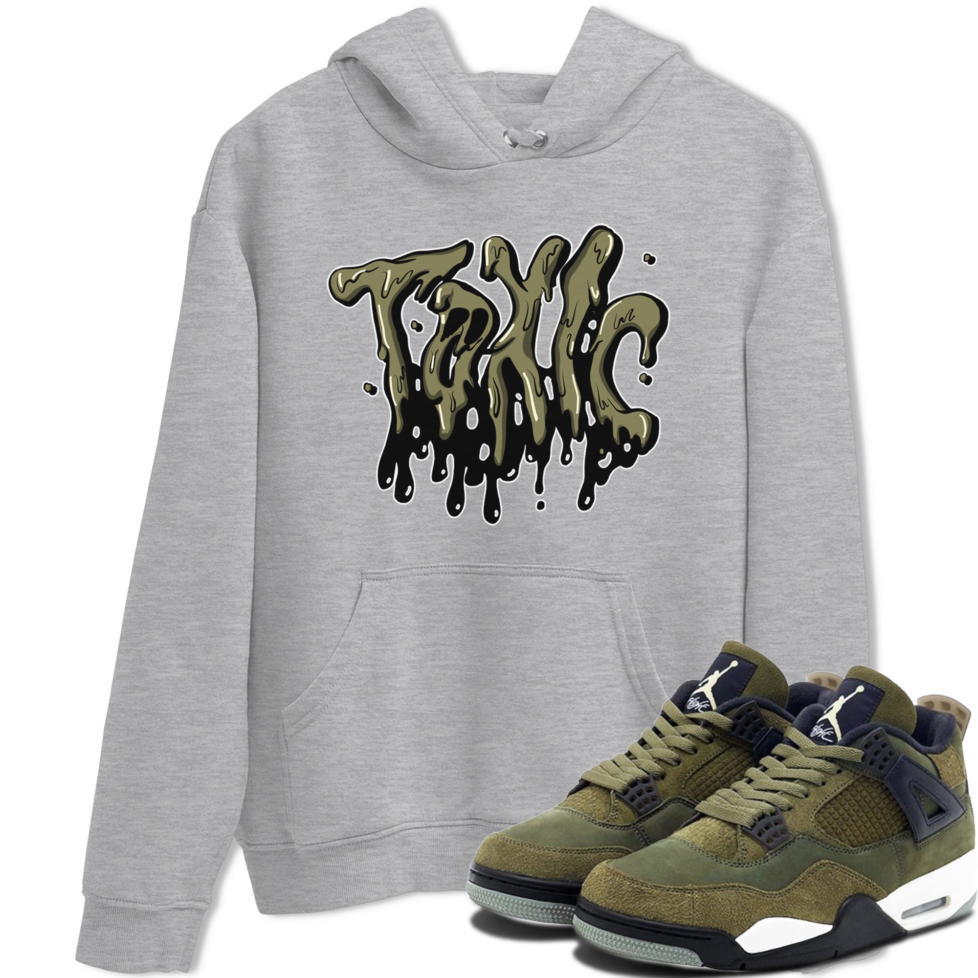 Toxic snkmatch Tee - Air Jordan 4 Medium Olive