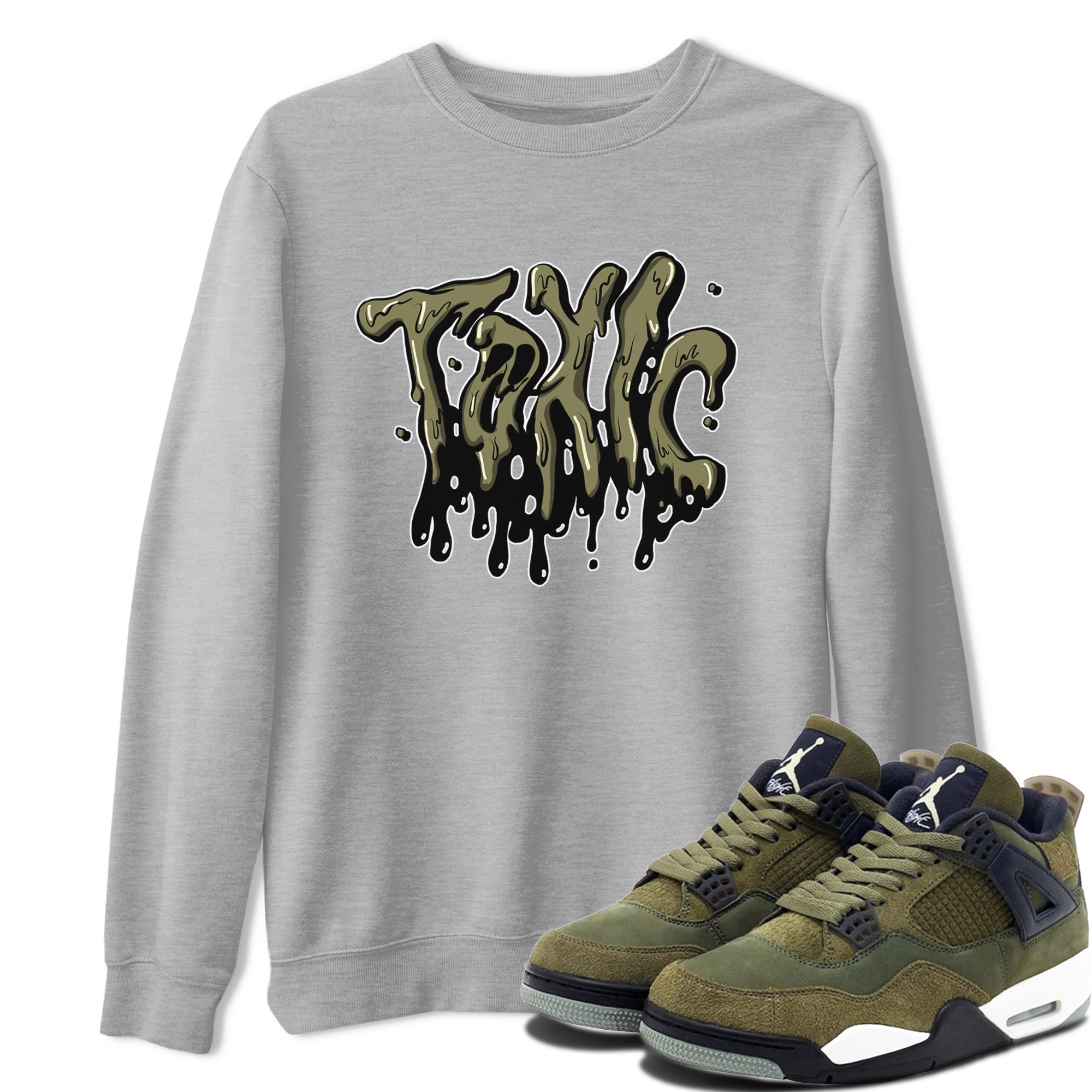 Toxic snkmatch Tee - Air Jordan 4 Medium Olive