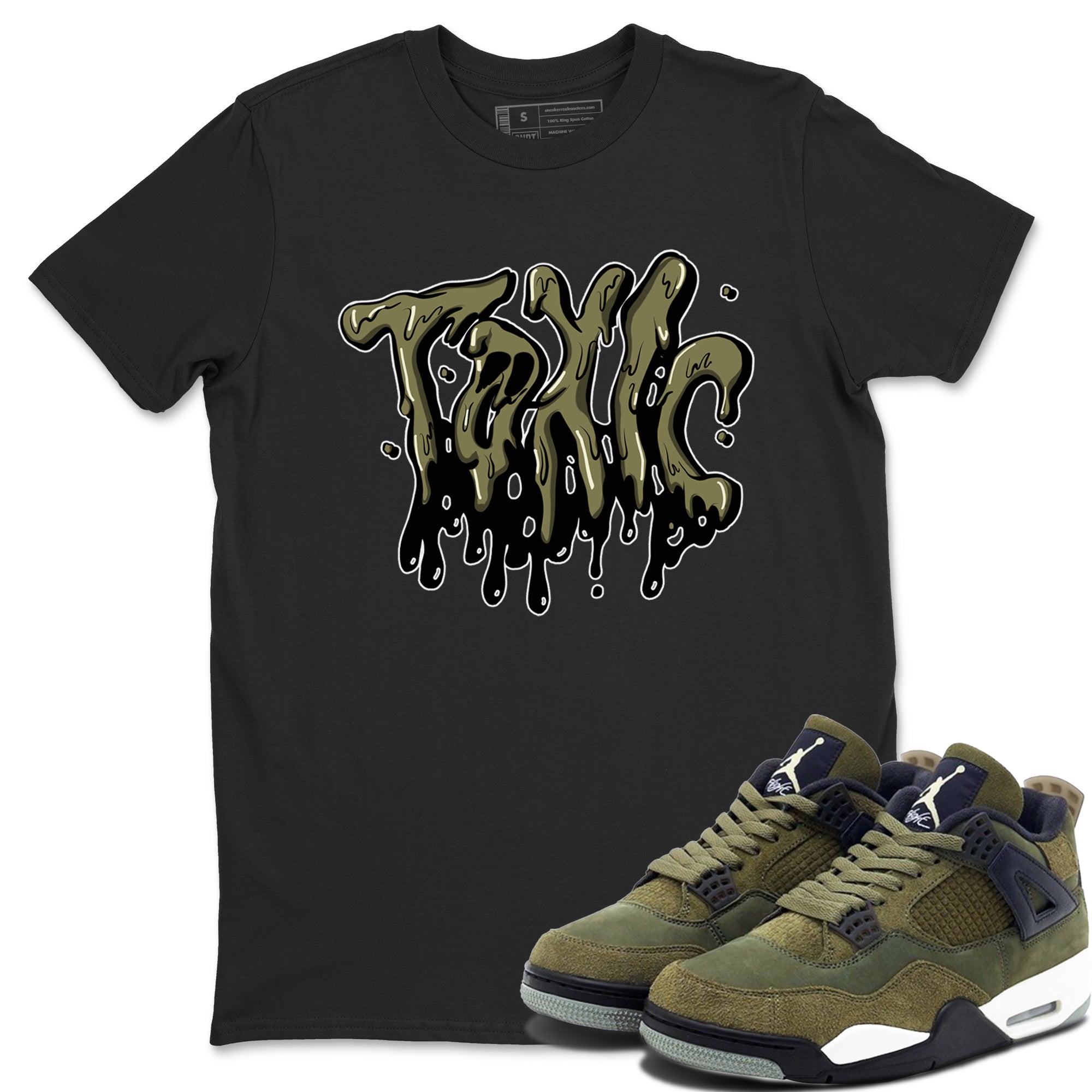 Toxic snkmatch Tee - Air Jordan 4 Medium Olive