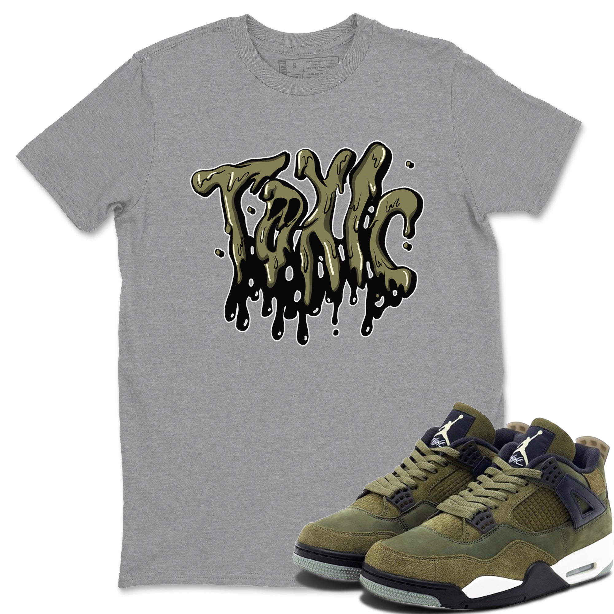 Toxic snkmatch Tee - Air Jordan 4 Medium Olive