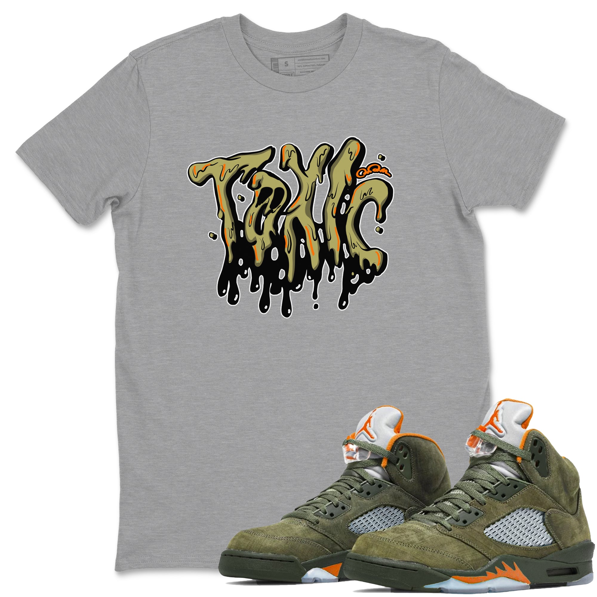 Toxic snkmatch Tees - Air Jordan 5 Olive