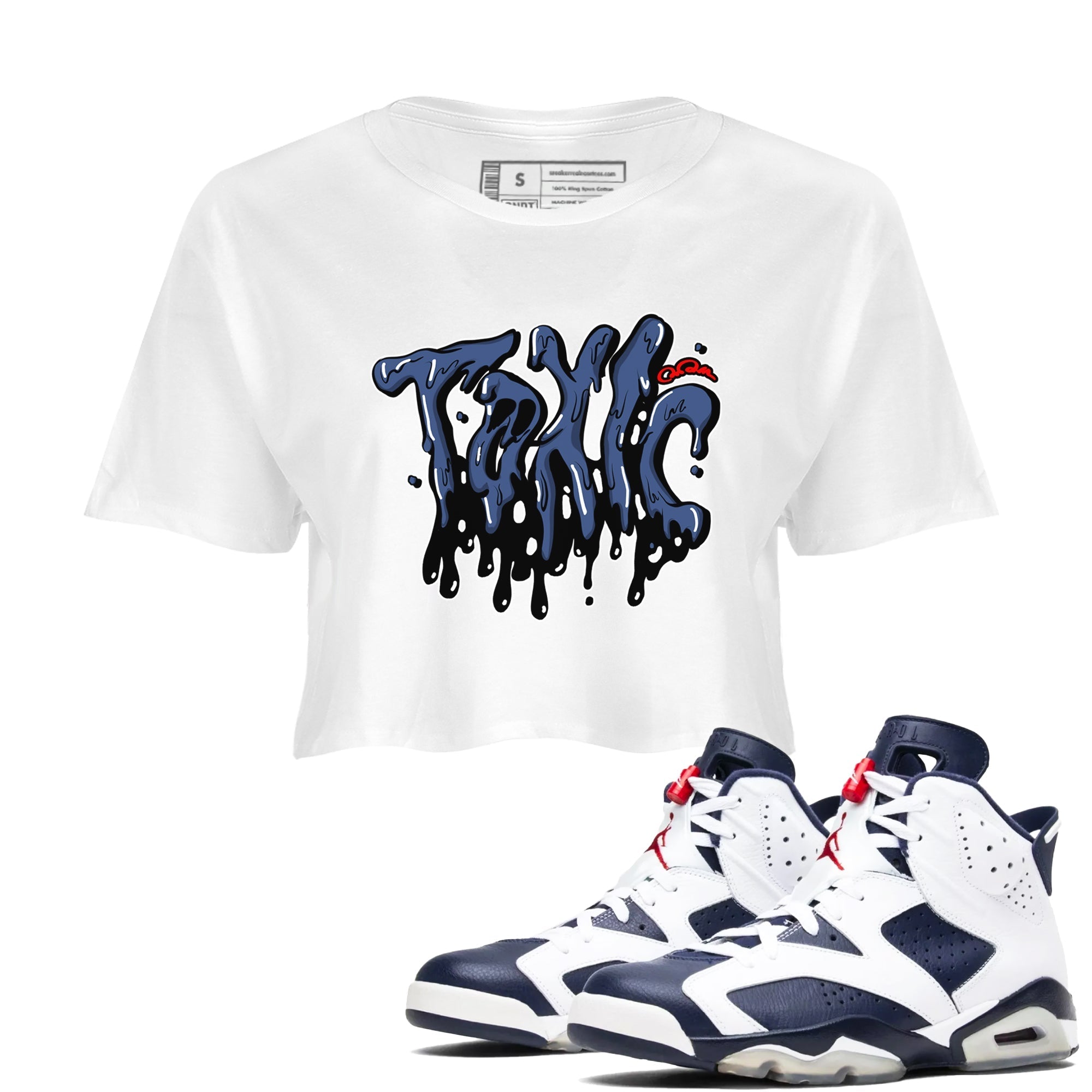 Toxic snkmatch Women's Top - Air Jordan 6 White And Midnight Navy