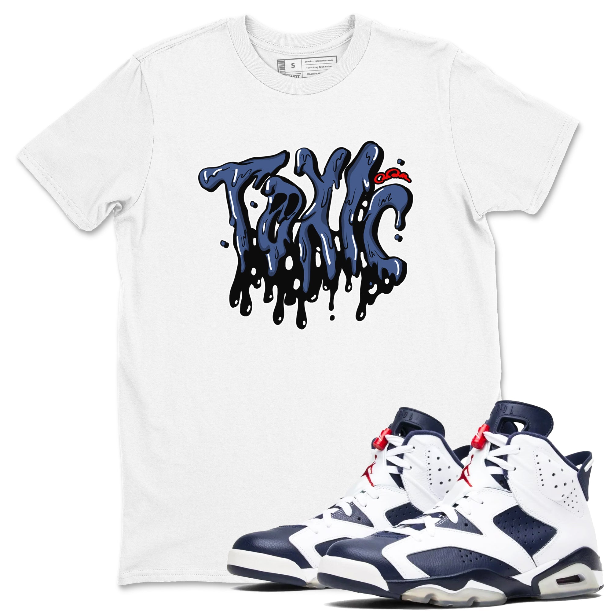 Toxic snkmatch Tees - Air Jordan 6 White And Midnight Navy