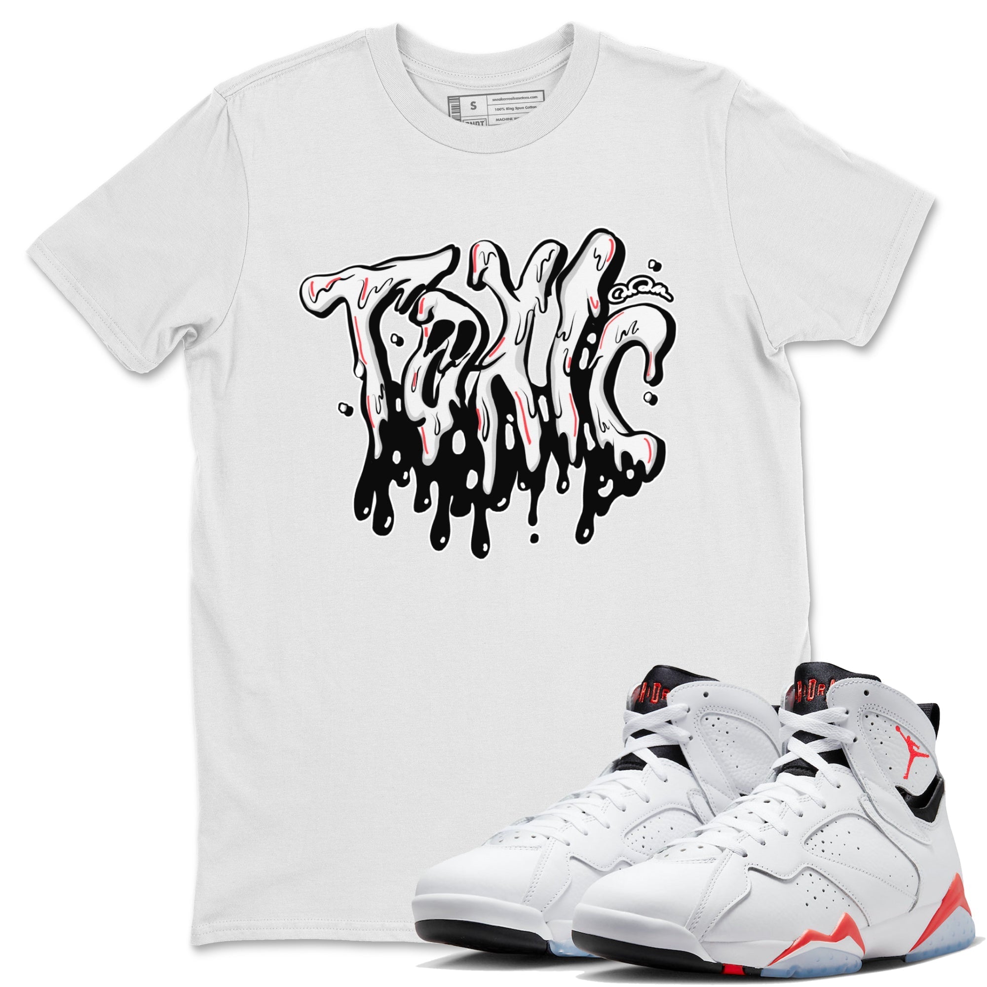 Toxic Unisex Tops - Air Jordan 7 White Infrared