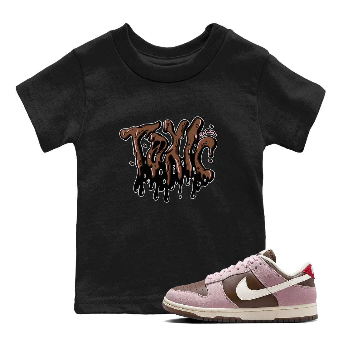 Toxic snkmatch Tees Kids - Dunk Cacao Wow And Pink Foam