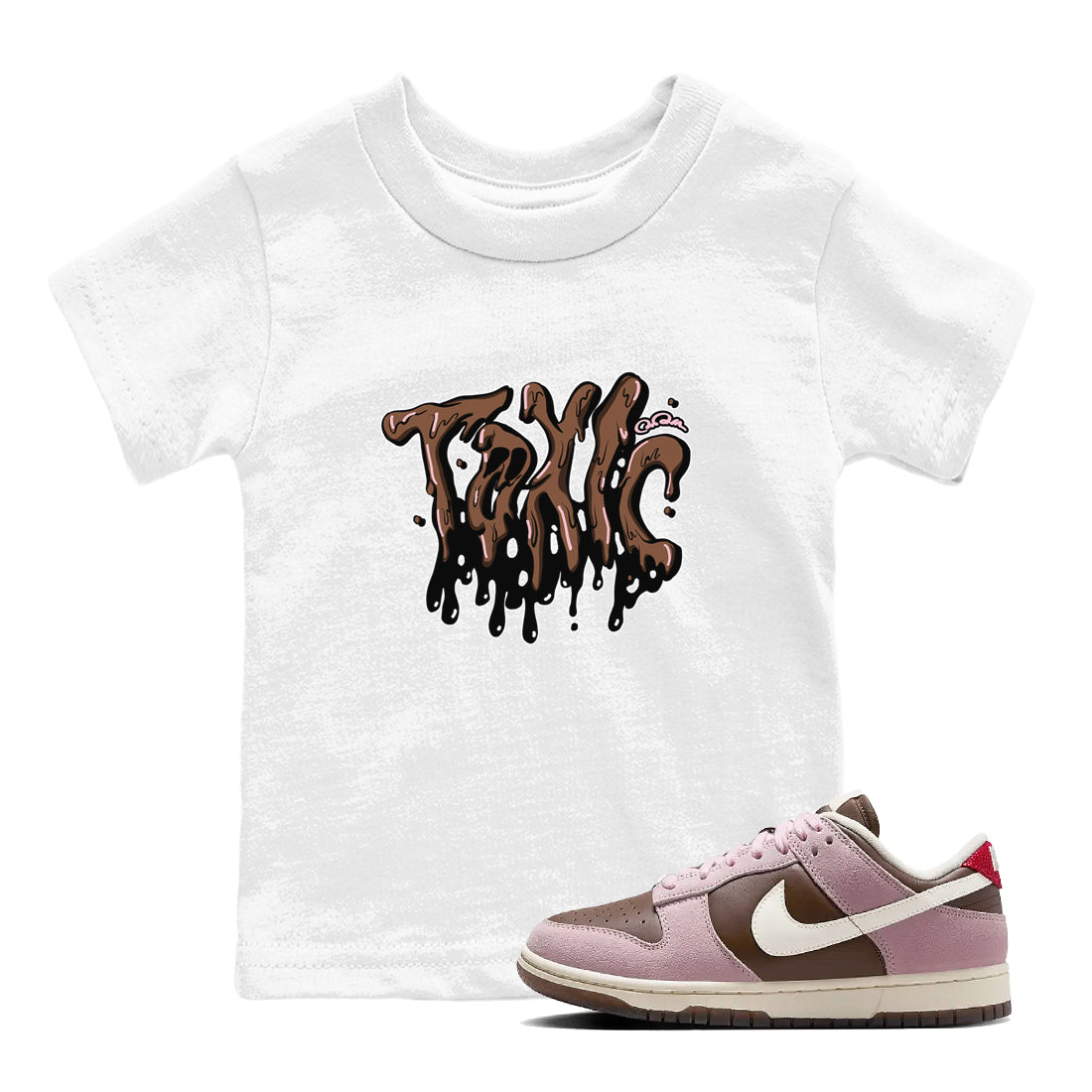 Toxic snkmatch Tees Kids - Dunk Cacao Wow And Pink Foam