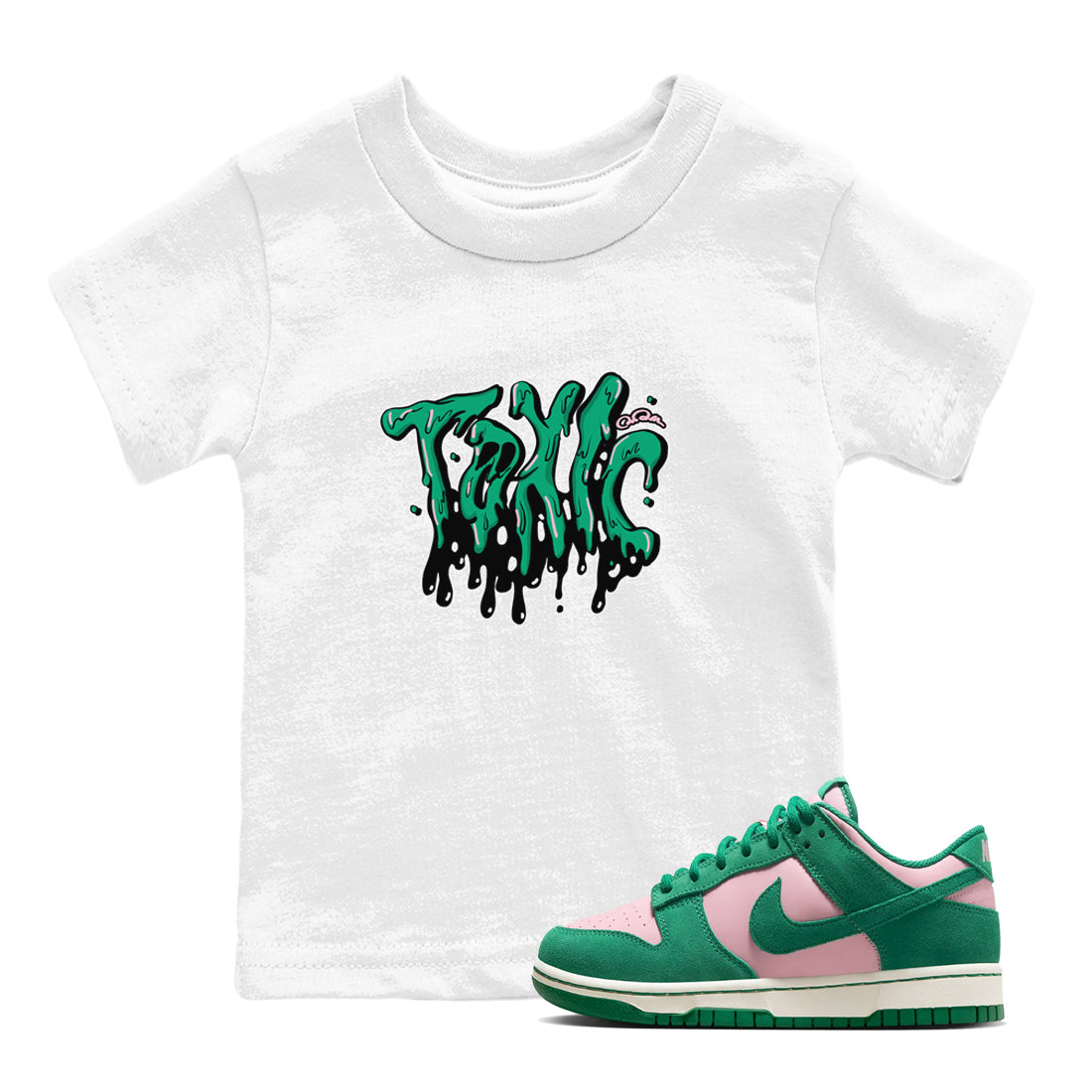 Toxic snkmatch Tees Kids - Dunk Medium Soft Pink Malachite