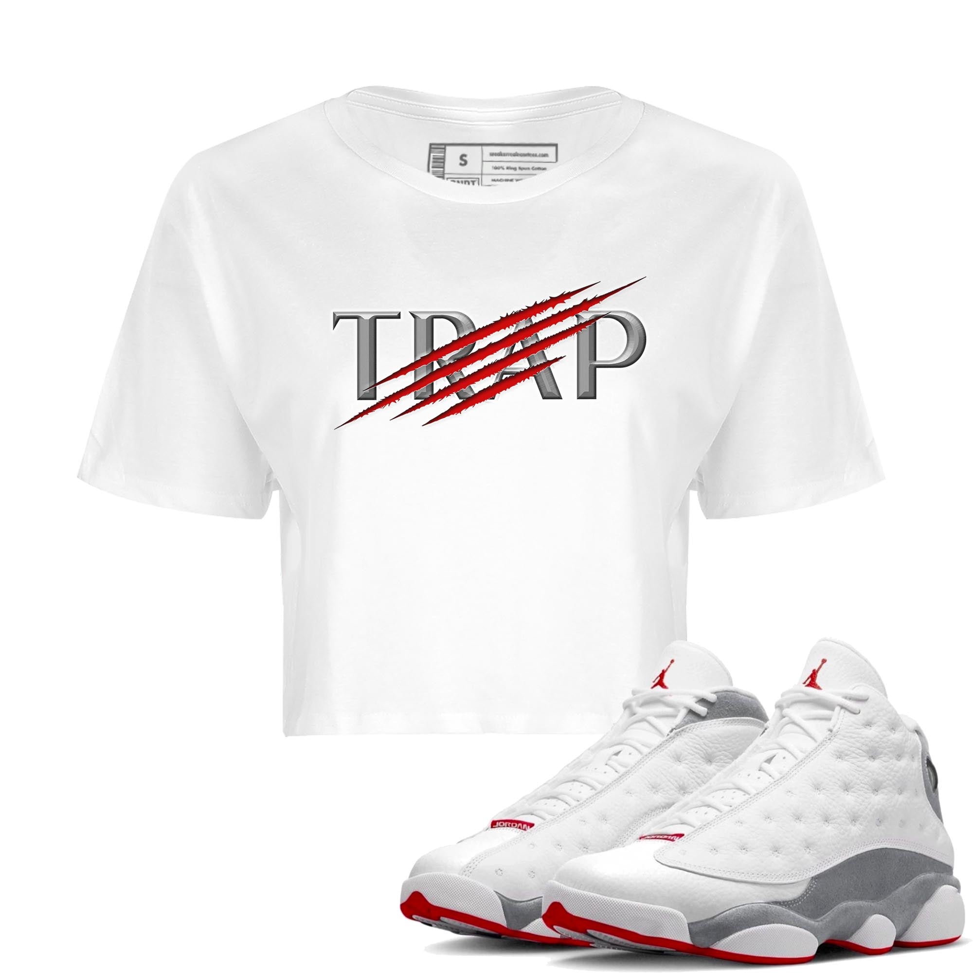 Trap Women's Tops - Air Jordan 13 Wolf Grey